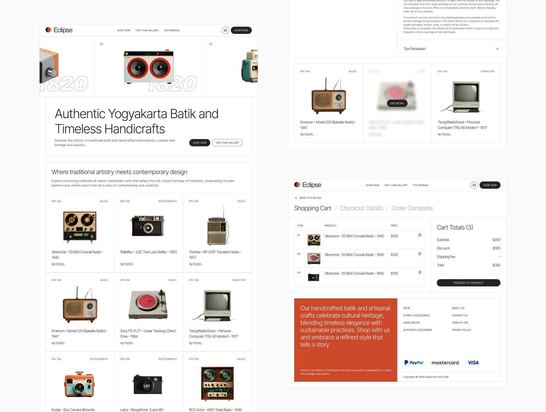 Eclipse - Vintage Store Web Ecommerce 2
