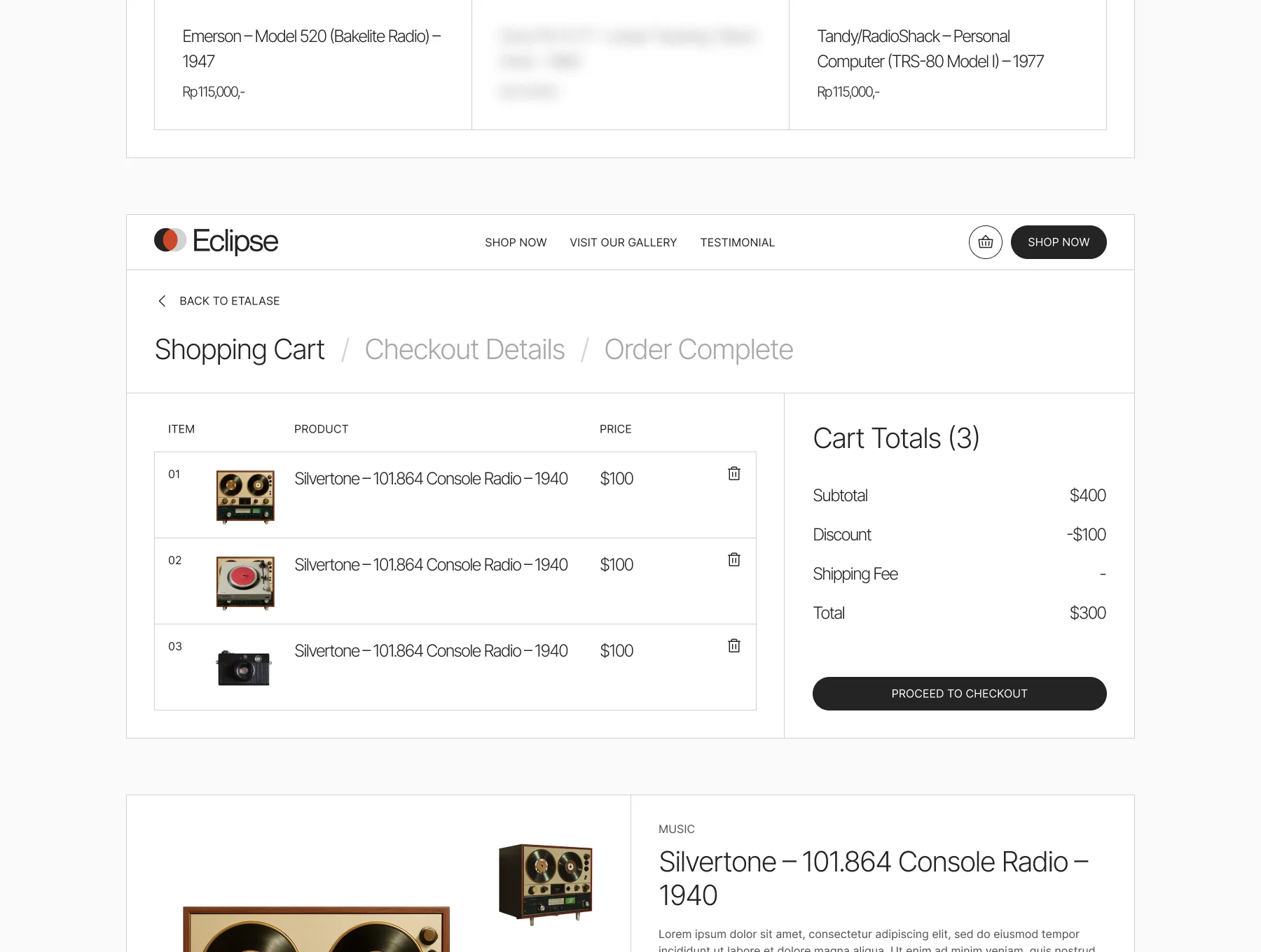Eclipse - Vintage Store Web Ecommerce 4