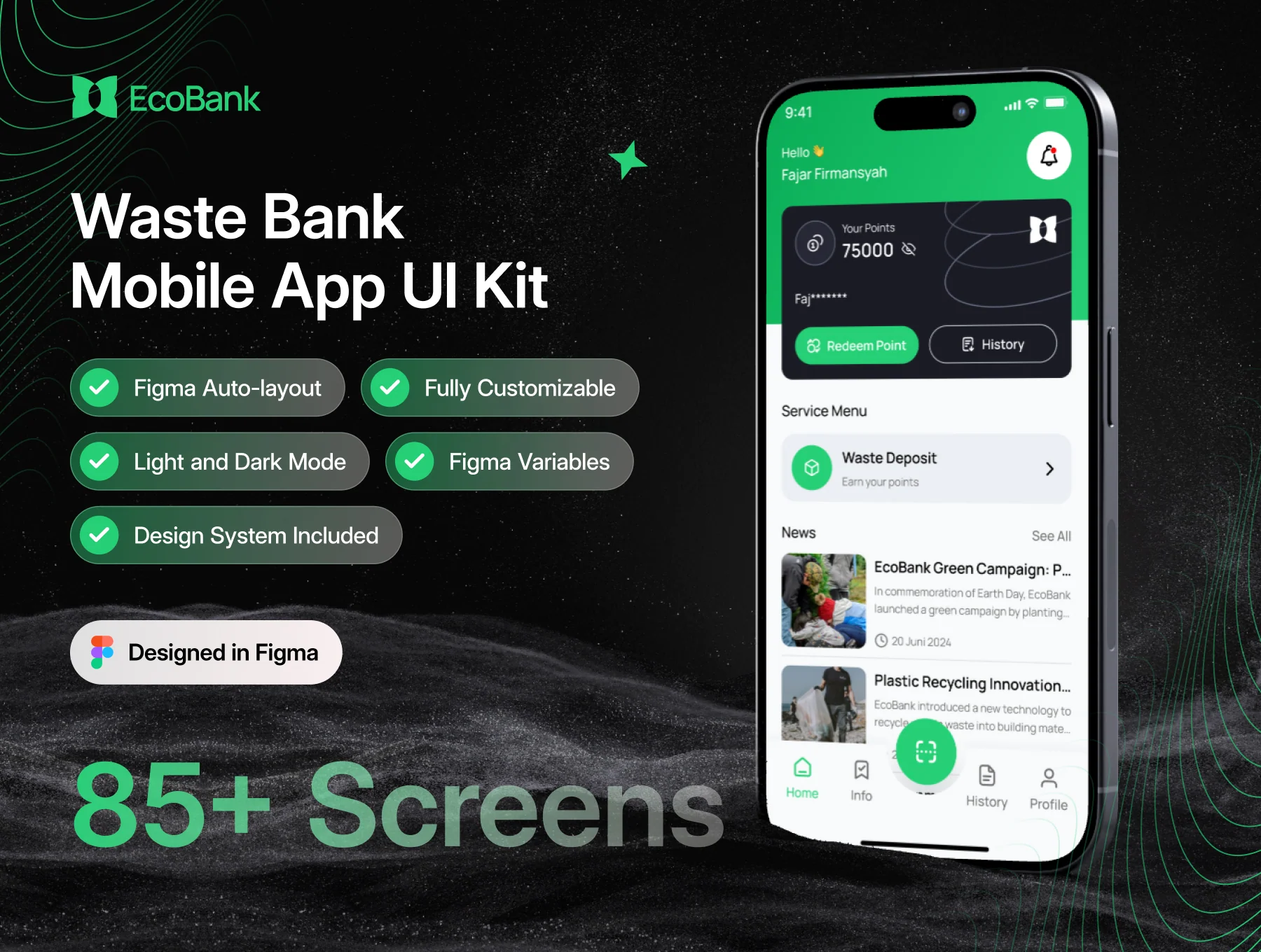 EcoBank - Waste Bank Mobile App UI Kit