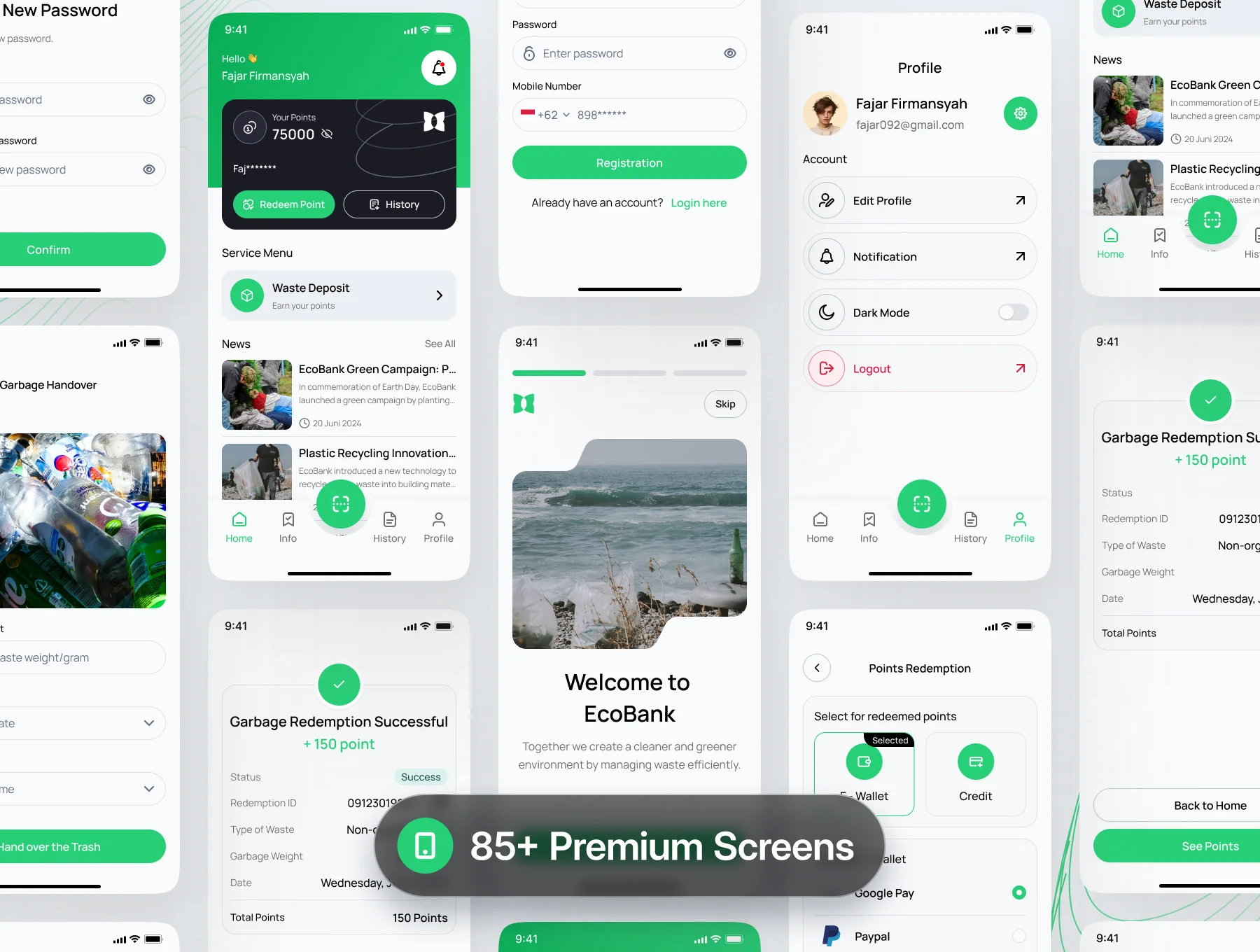 EcoBank - Waste Bank Mobile App UI Kit 2