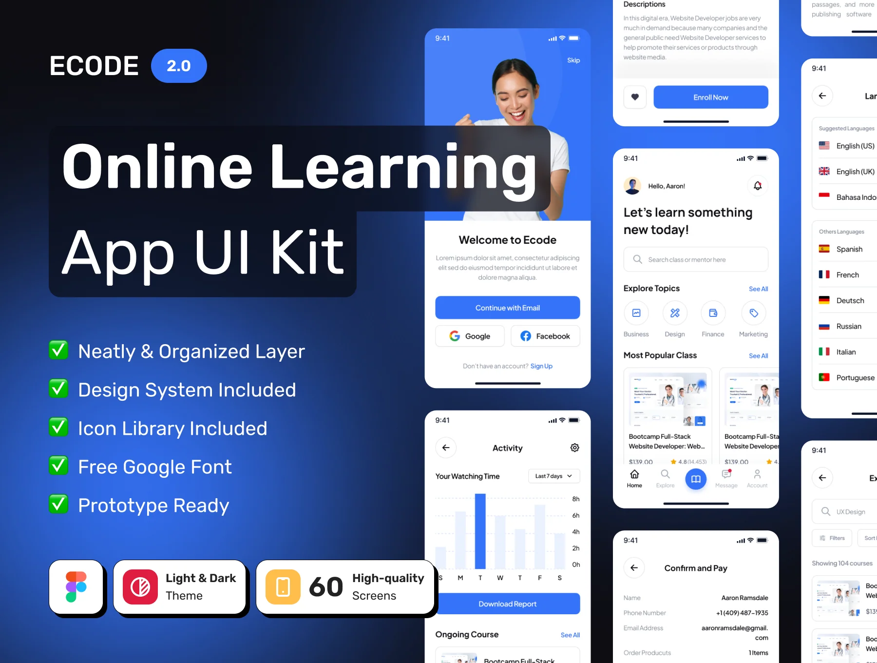 ECODE - Learn Coding App UI Kit