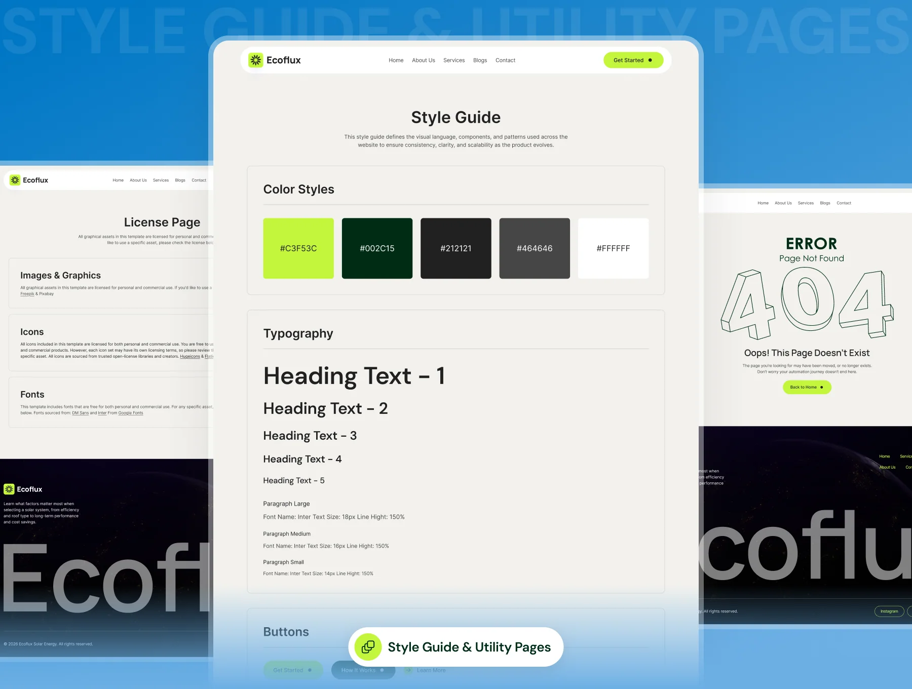 Ecoflux - Solar Energy Website UI Figma Template 4