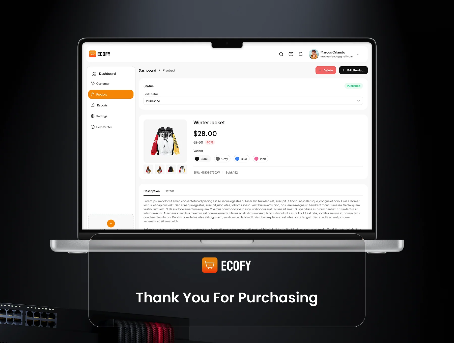 Ecofy - Ecommerce Dashboard UI Kit 6