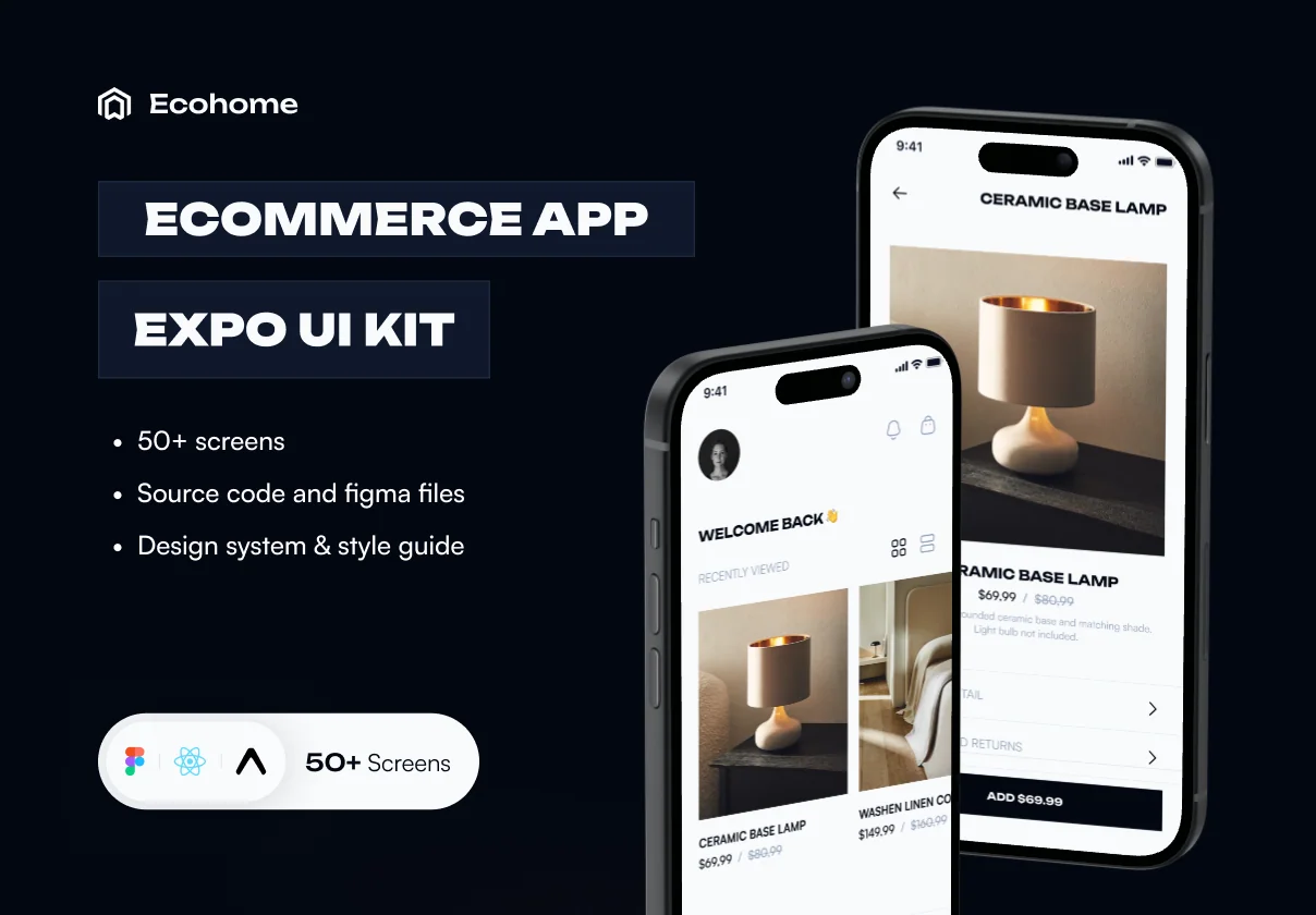 Ecohome Ecommerce React Native & Expo UI Kit