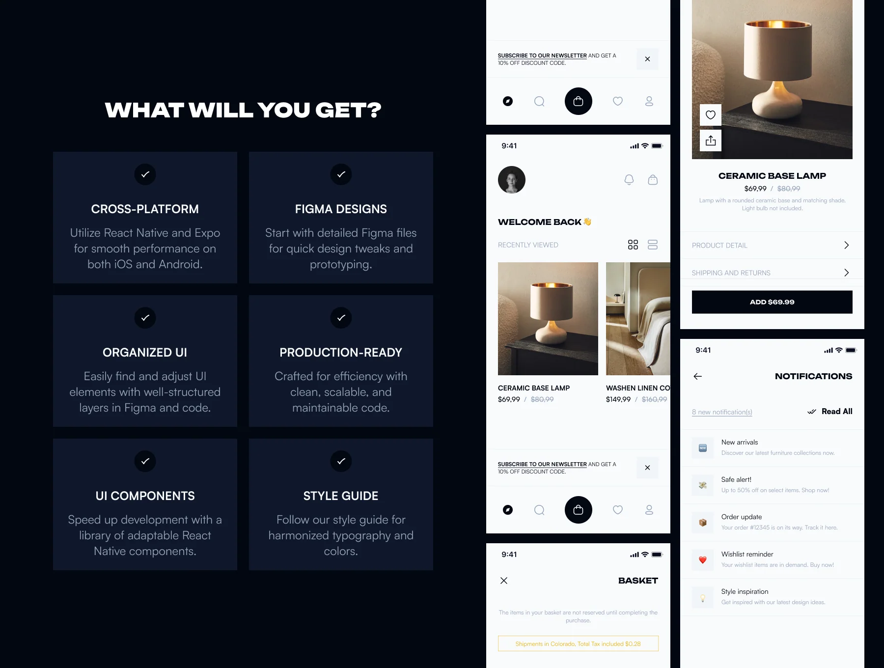Ecohome Ecommerce React Native & Expo UI Kit 2