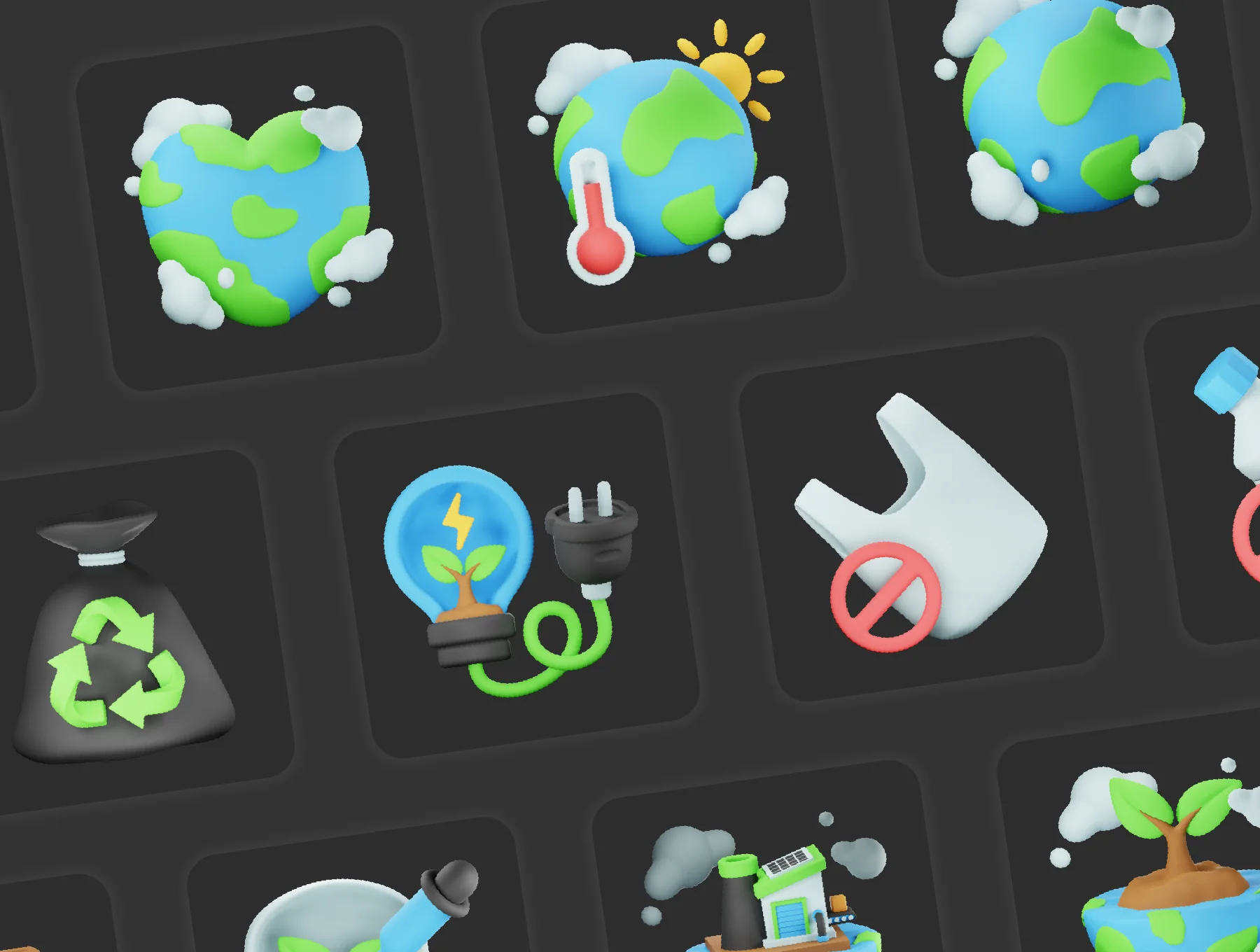 Ecology 3d Icon Illustration Pack 7