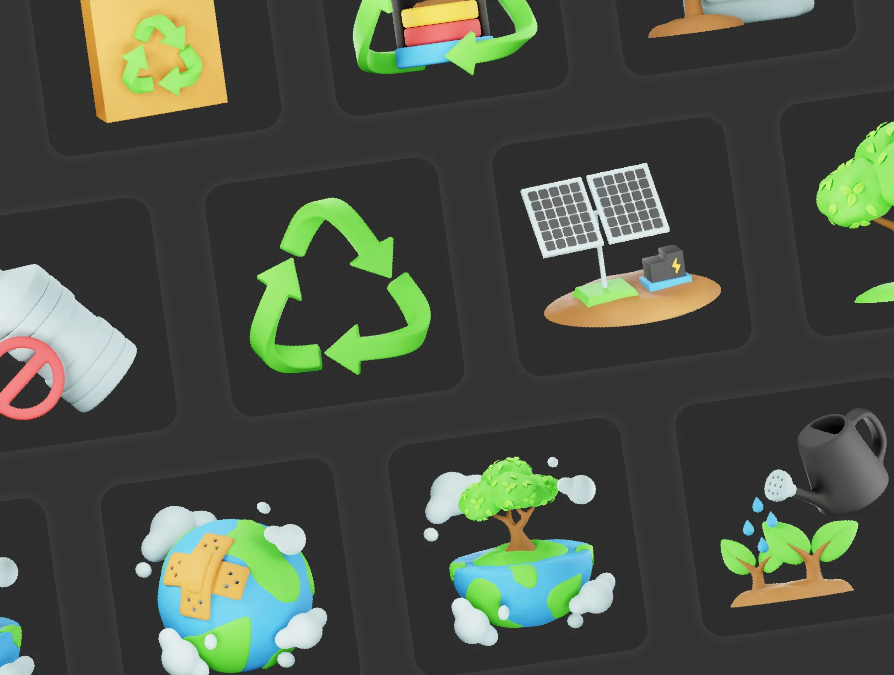 Ecology 3d Icon Illustration Pack 8