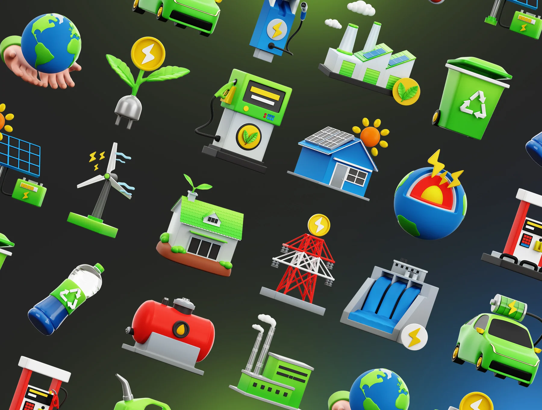 Ecology 3D Icons 6