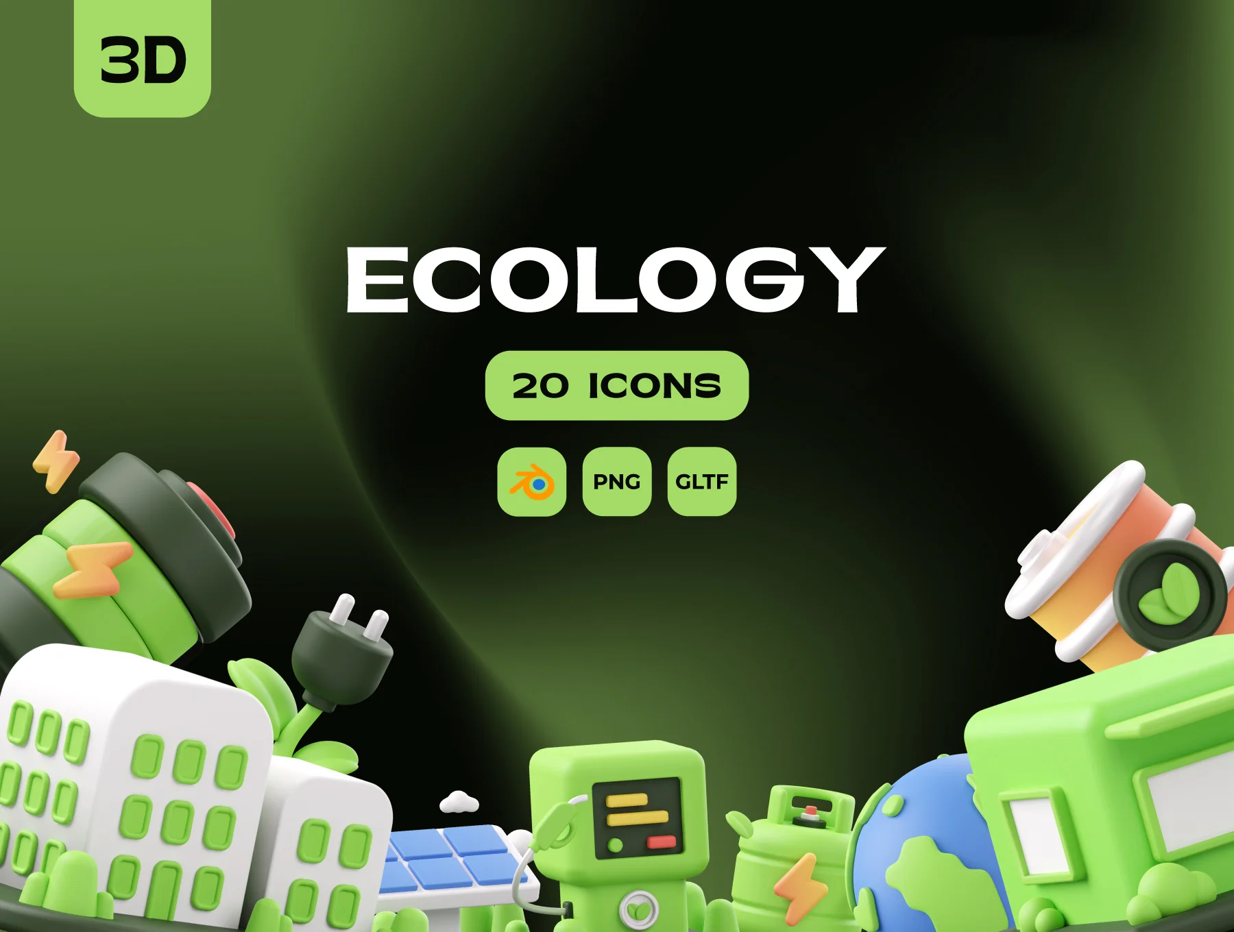 Ecology 3D Illustration