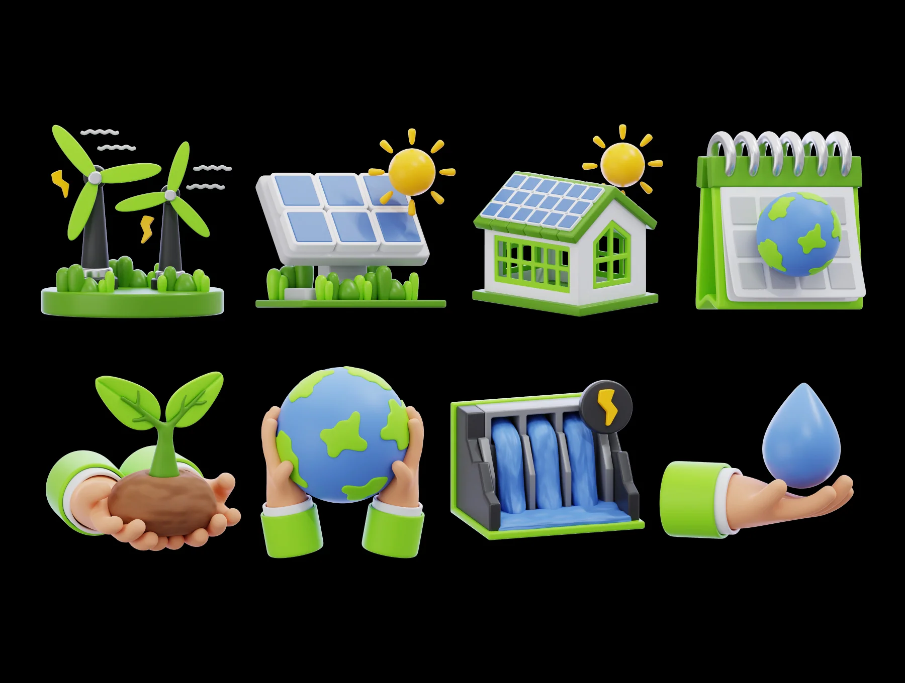 Ecology & Energy 3D Icon Pack 5