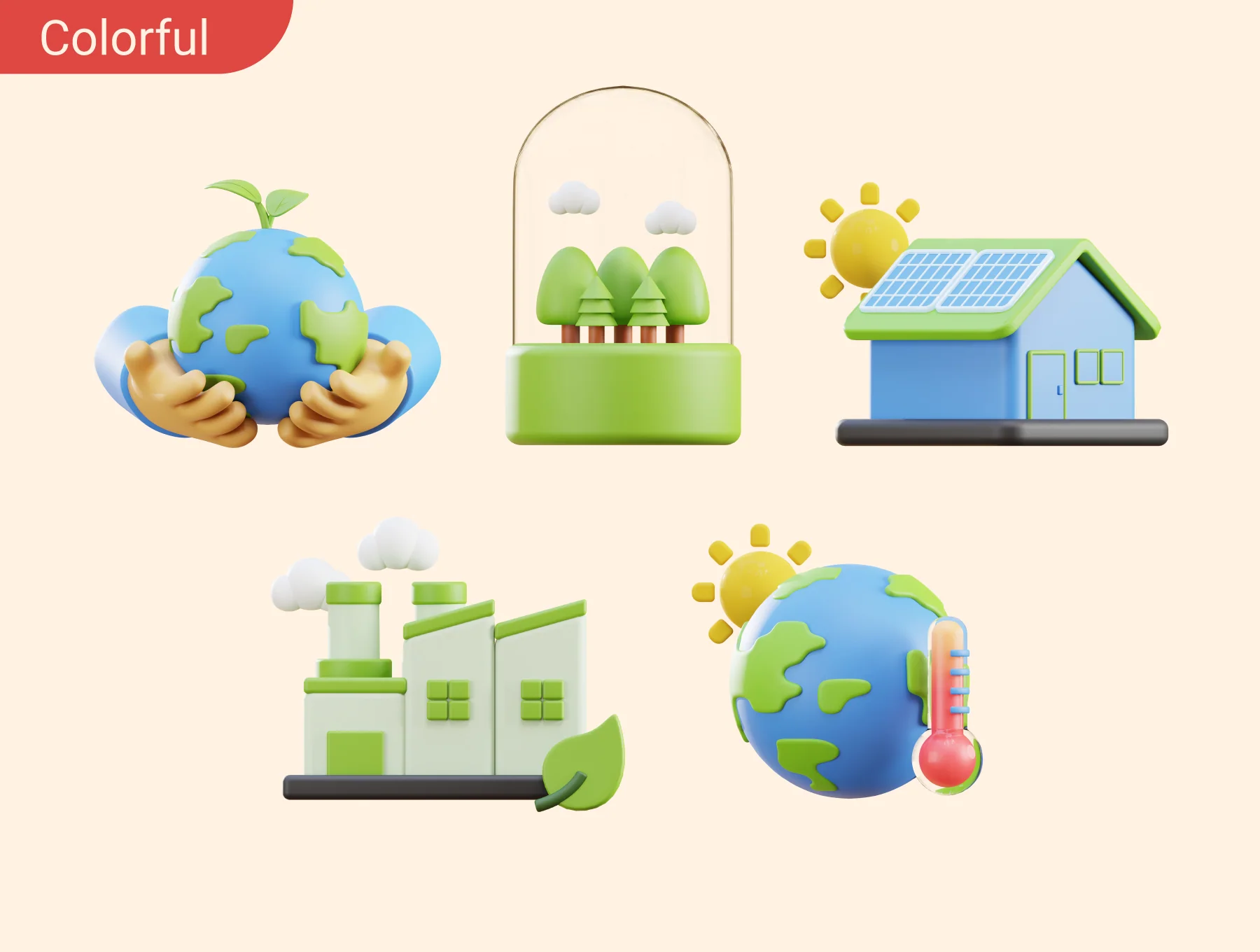 Ecology & Environment 3D Icon Pack 5