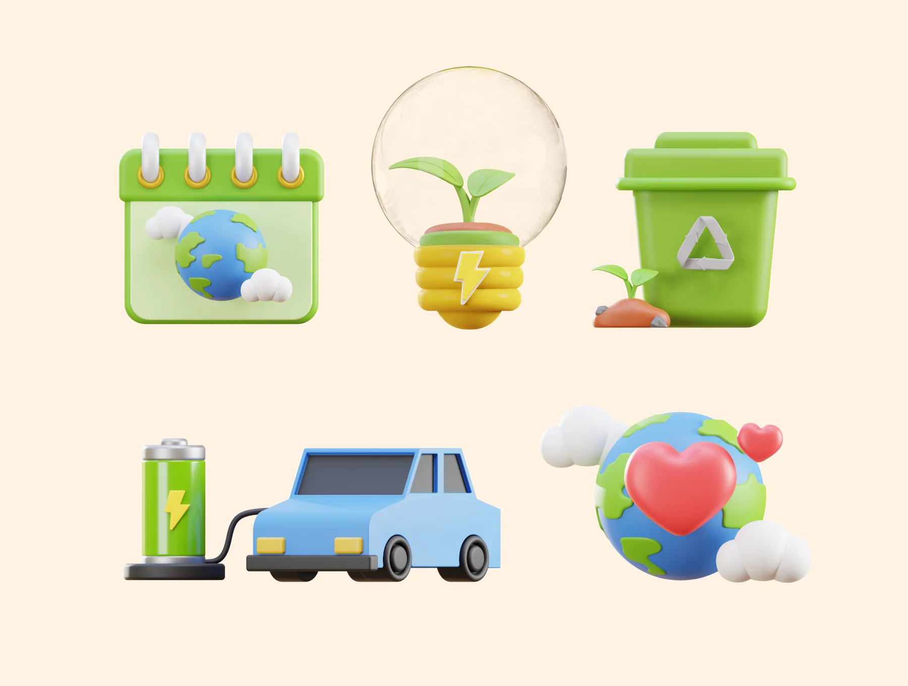 Ecology & Environment 3D Icon Pack 6
