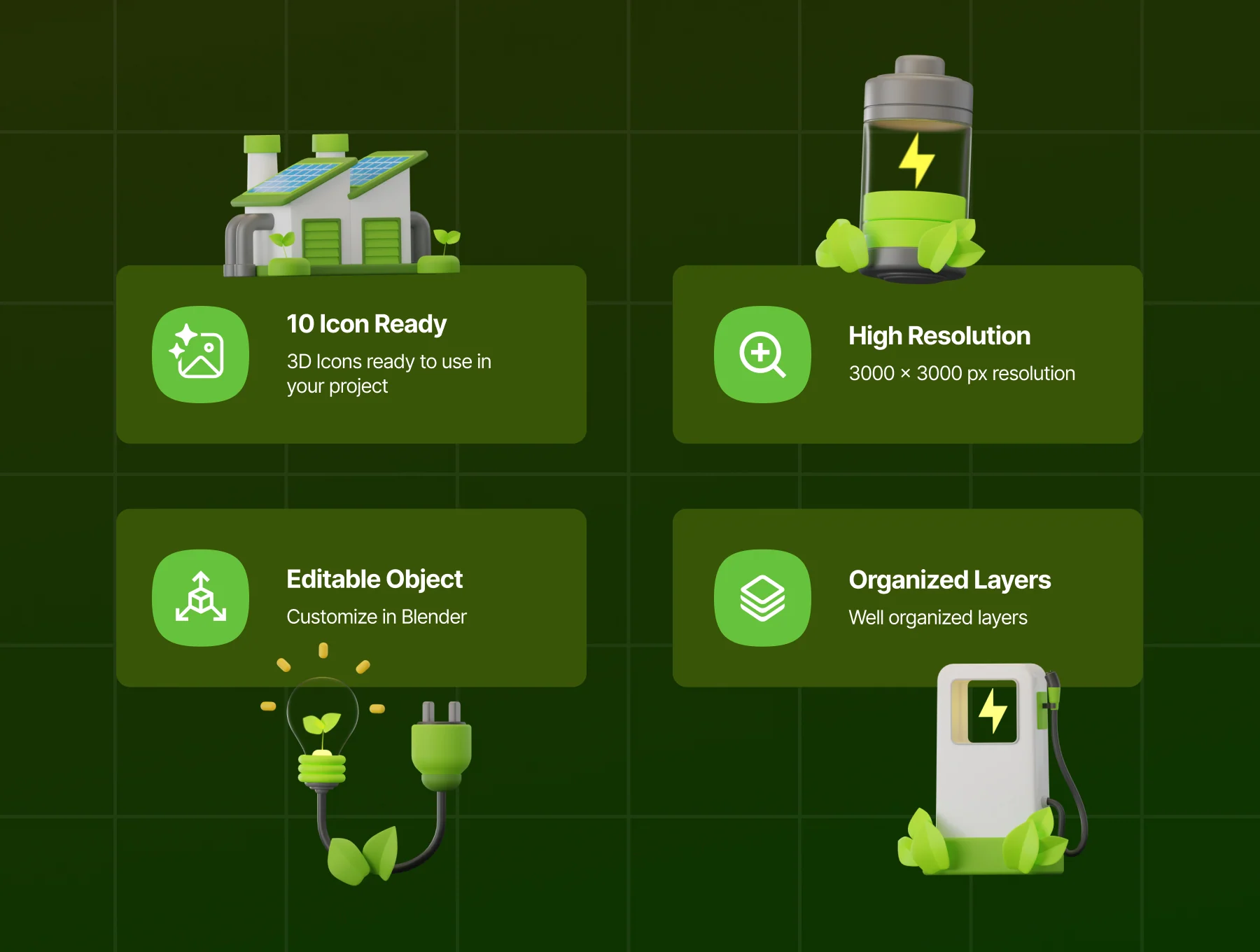 Ecology Environment 3D Icon 2
