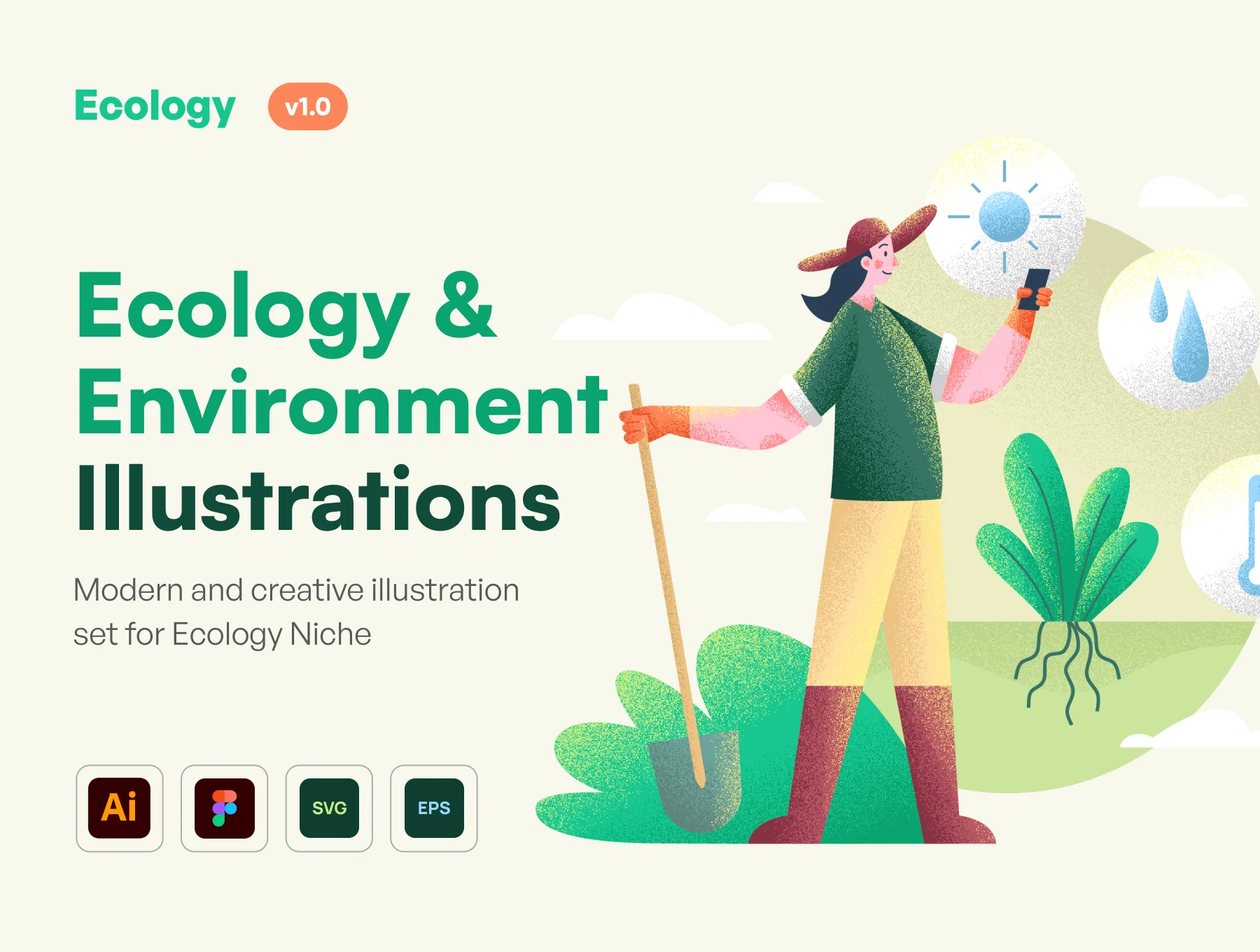 Ecology - Environment Illustration Set