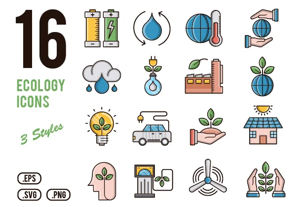 16 Ecology Icons