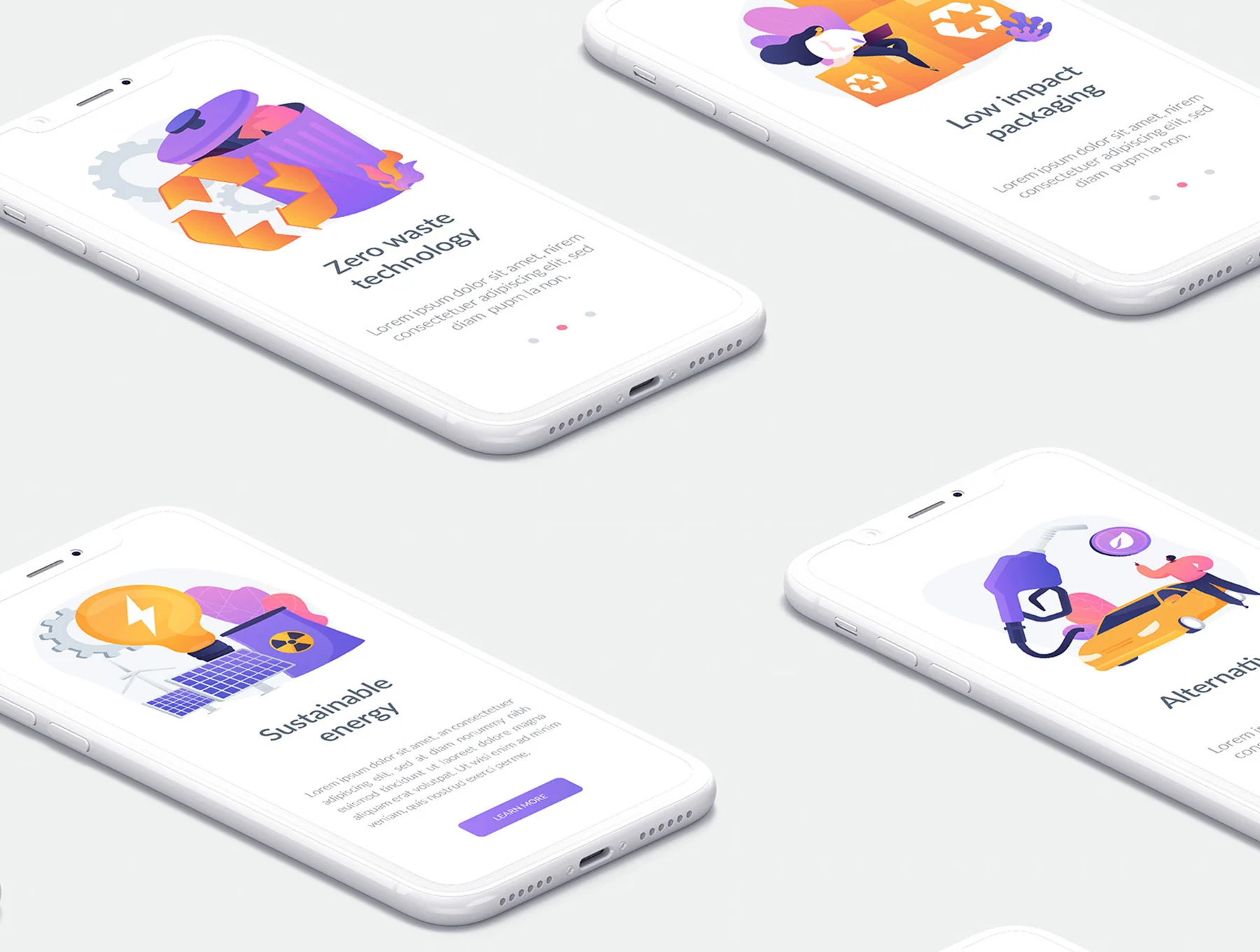 Ecology vector illustration for UI 2