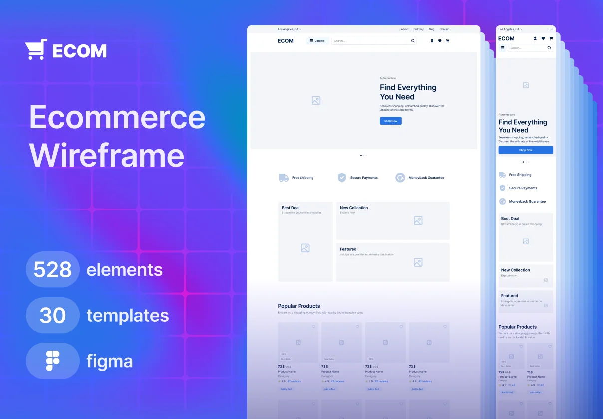 ECOM | Ecommerce Wireframe