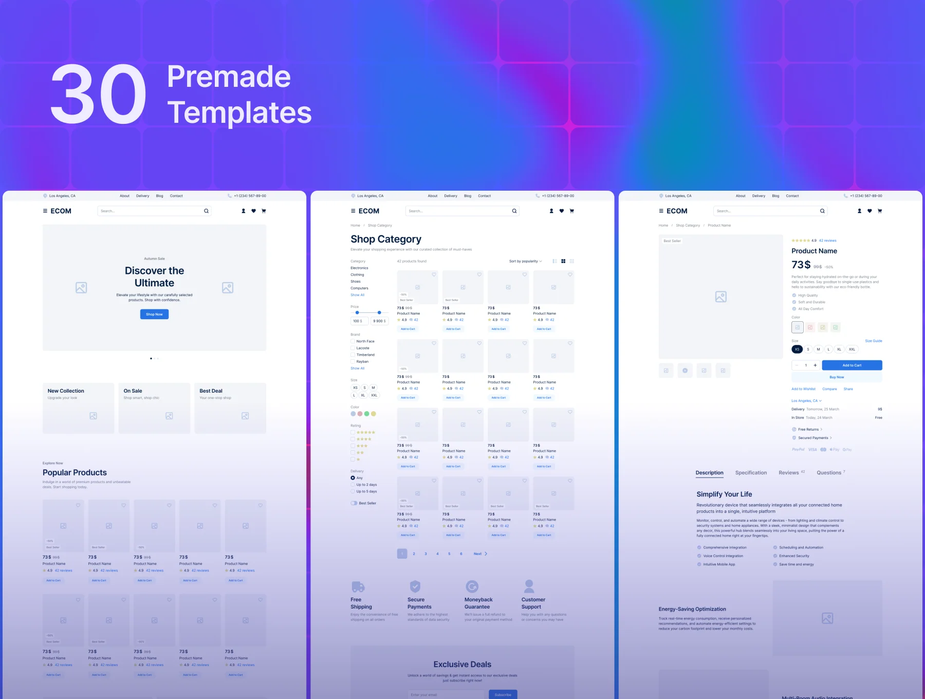 ECOM | Ecommerce Wireframe 2
