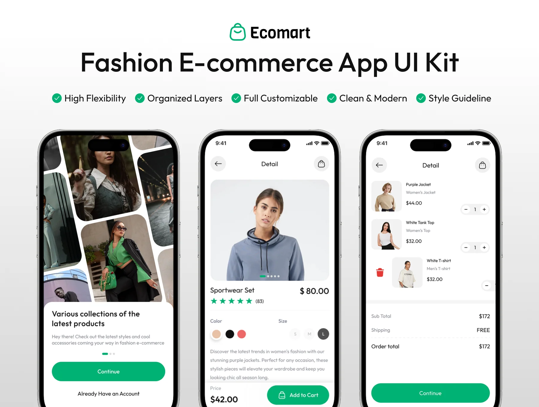 Ecomart - Fashion Ecommerce App UI Kit