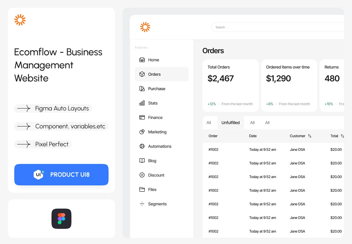 Ecomflow: Business Management Website