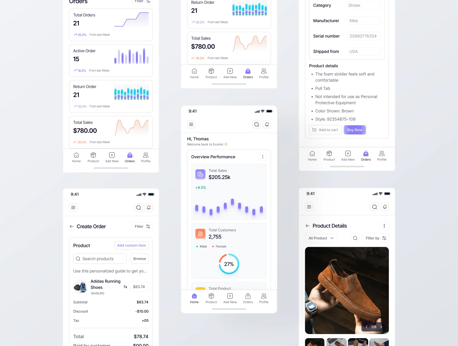 Ecomic | E-commerce SaaS UI Kit Design 5