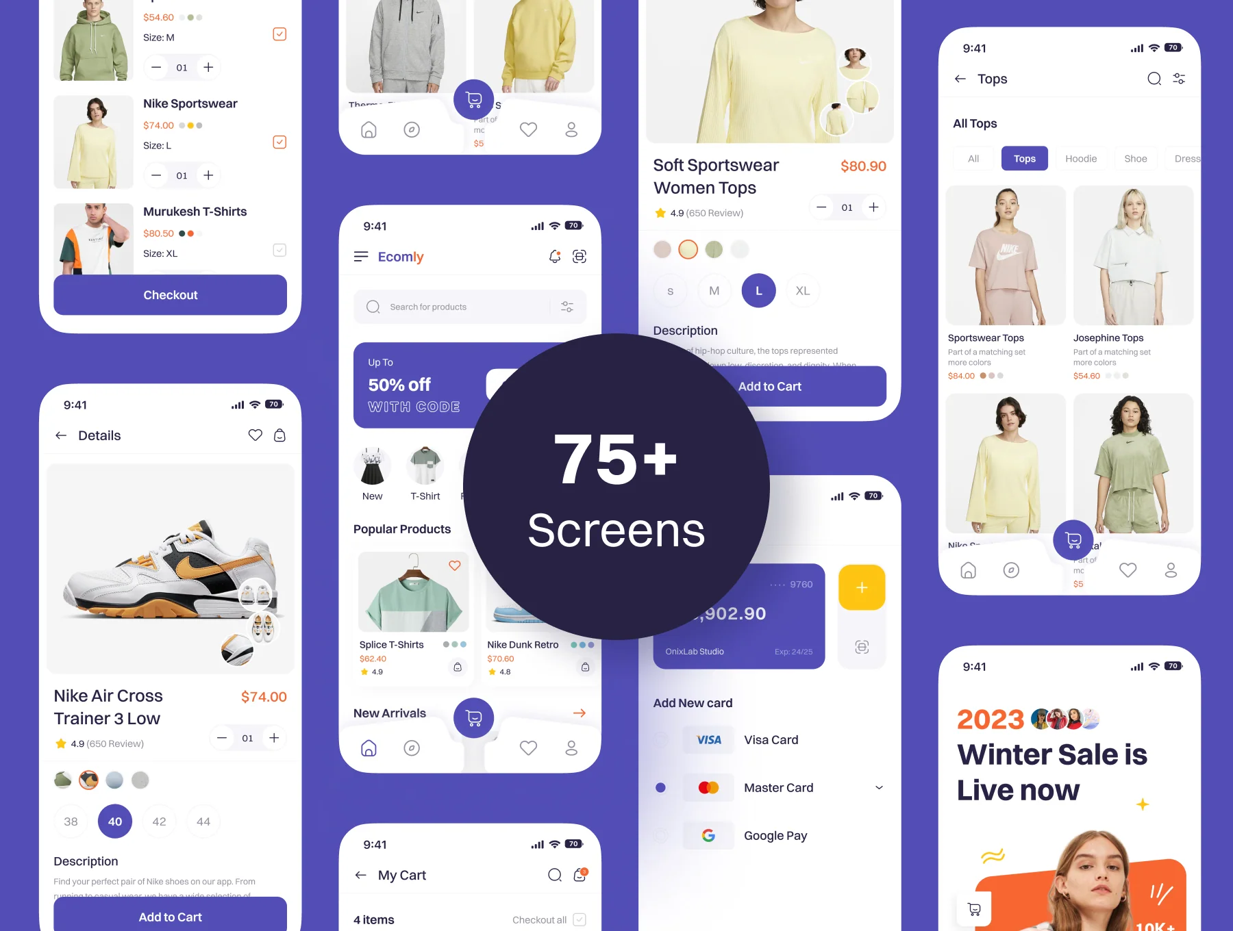 Ecomly | E-commerce Mobile App UI Kit 4