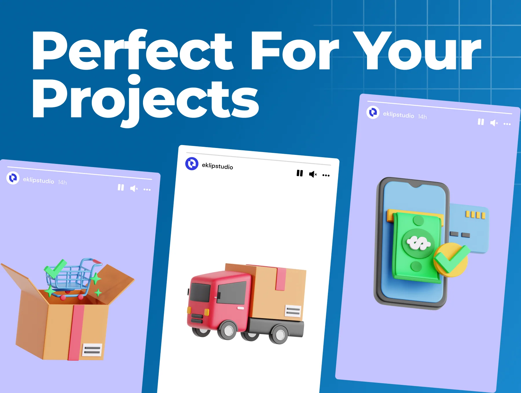 Ecommerce 3D Icon Set 3