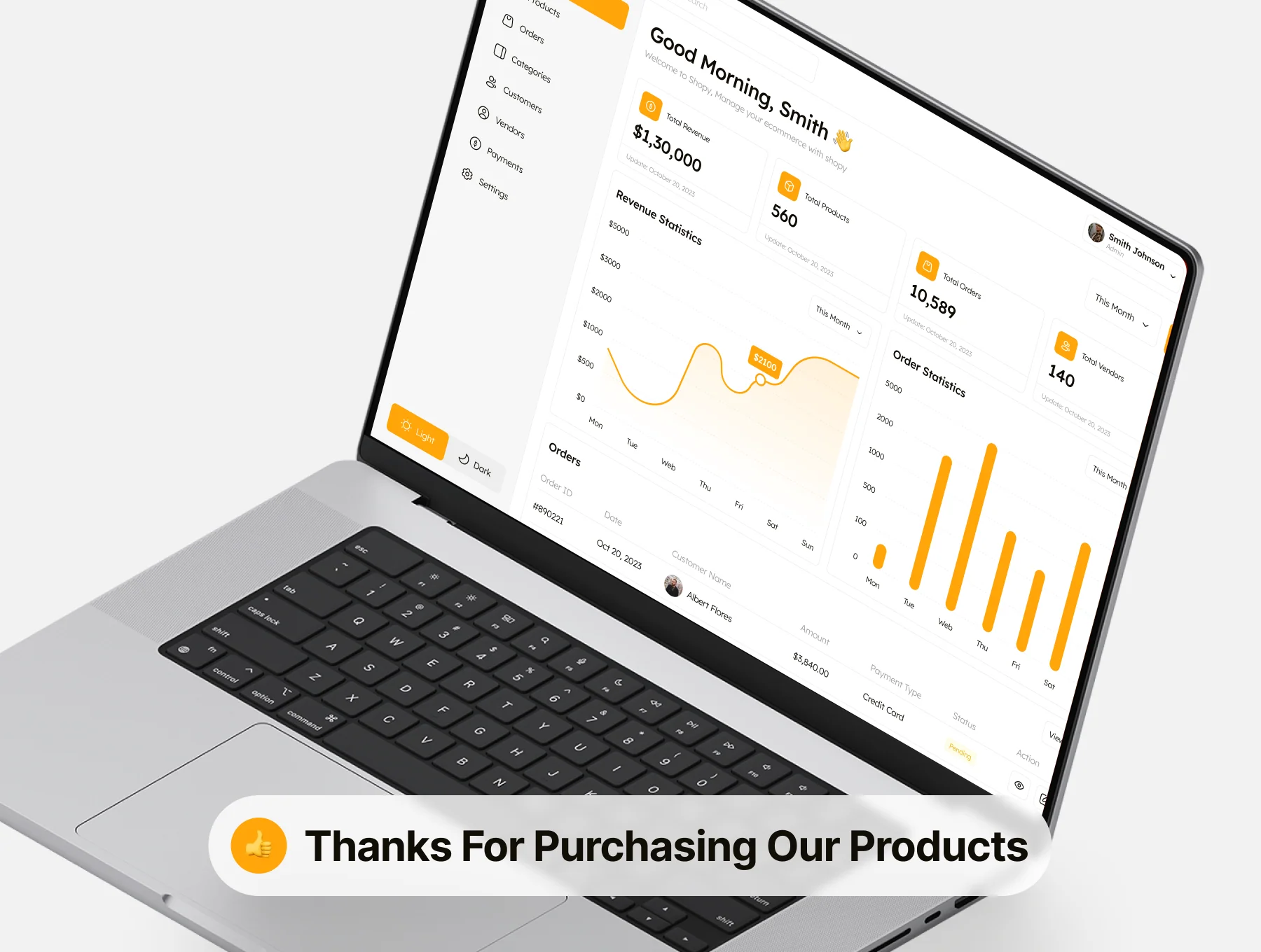 Ecommerce Dashboard Admin UI Kit 8