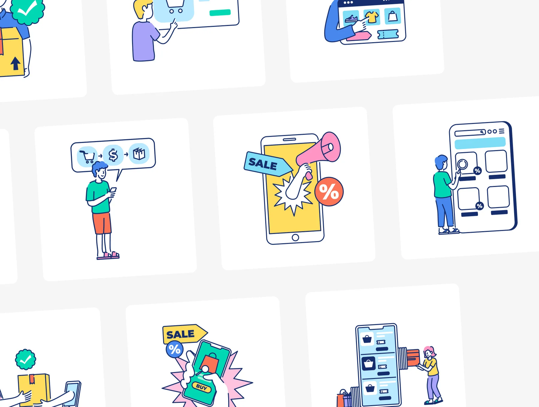 eCommerce Illustration Kit 8