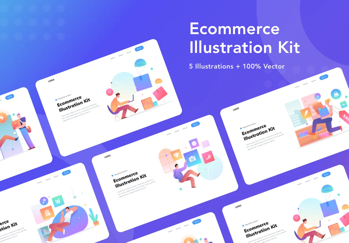 E-Commerce Illustration Kit