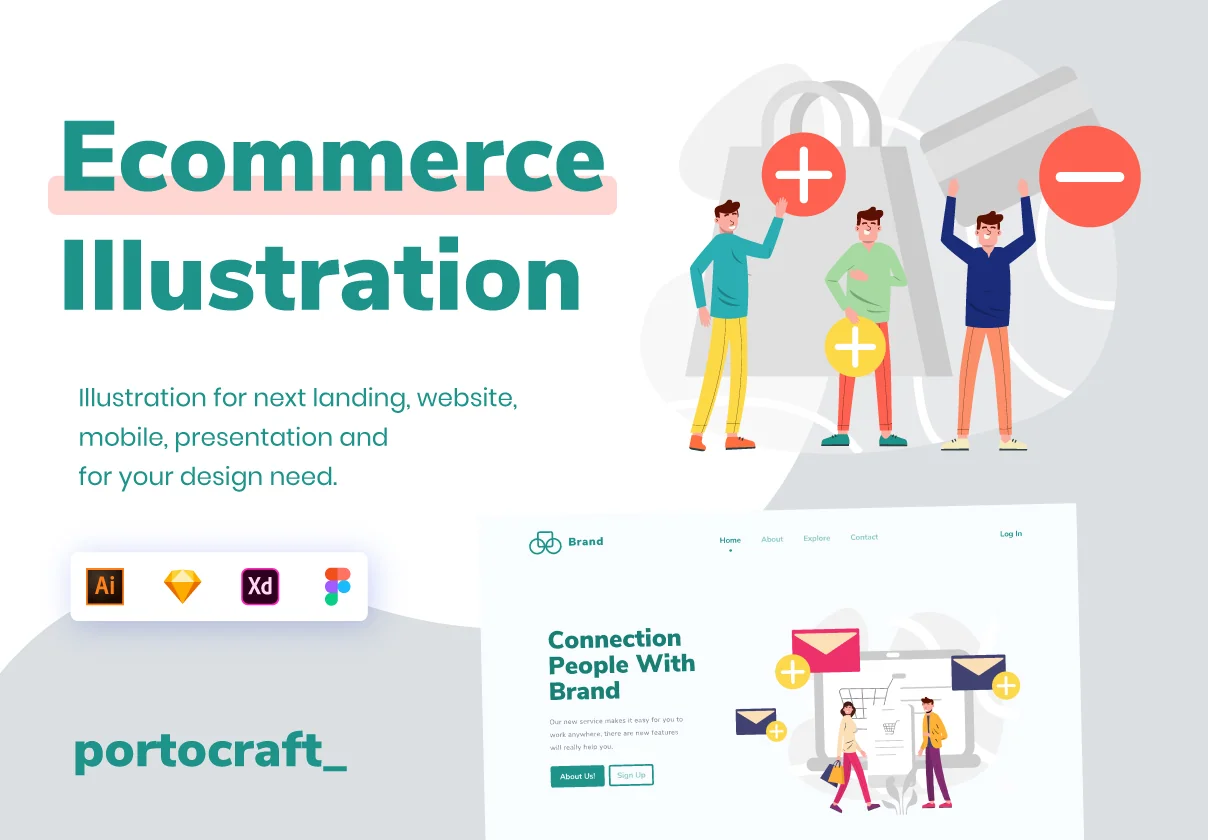 Ecommerce Illustration Startup Vol.1