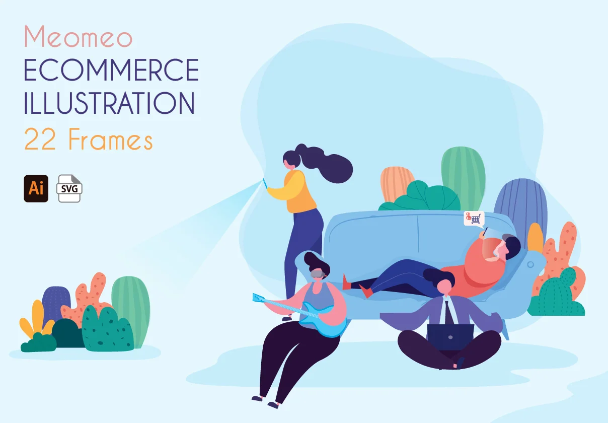 Meomeo Ecommerce Illustration