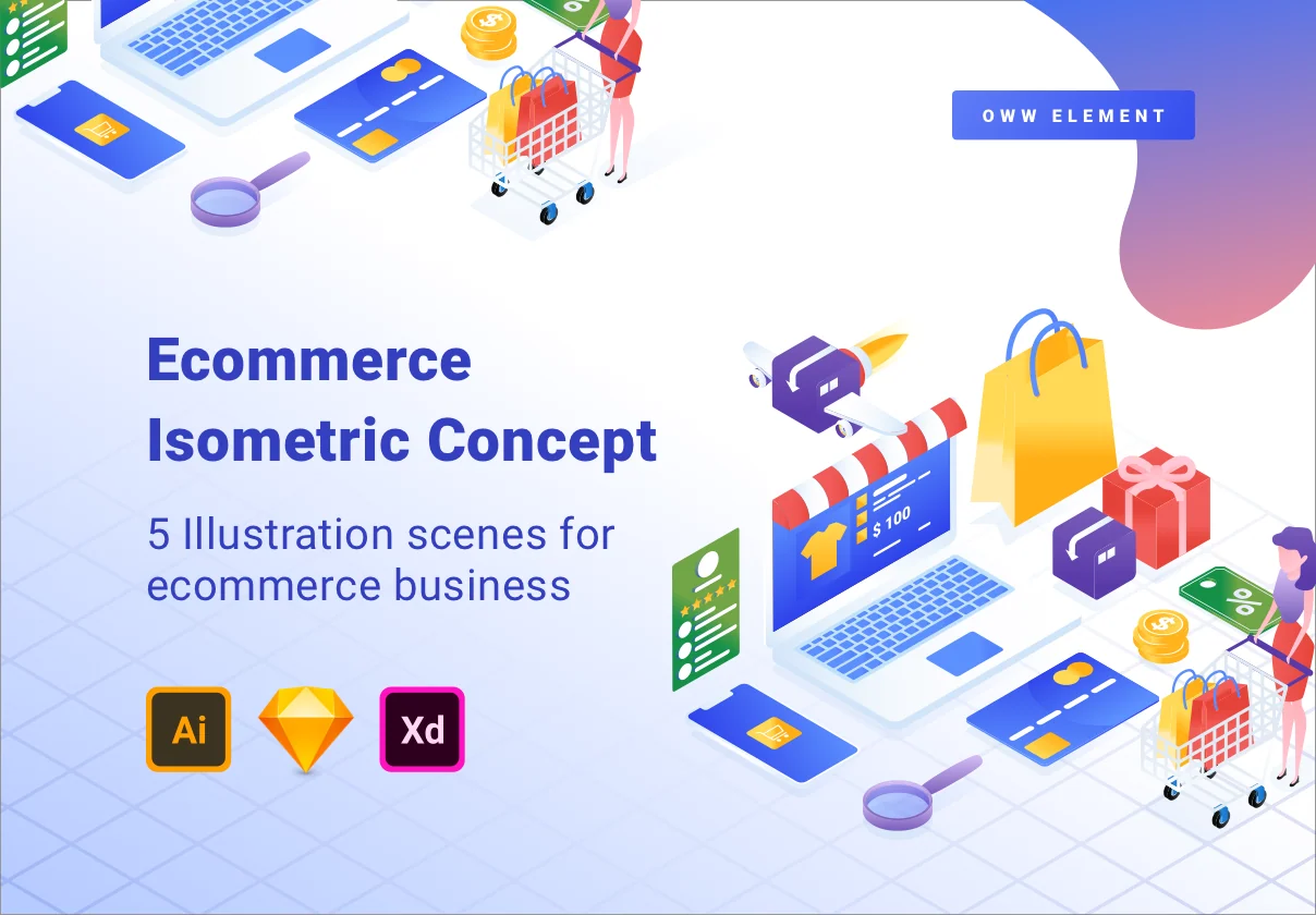 Ecommerce Isometric Illustration 1