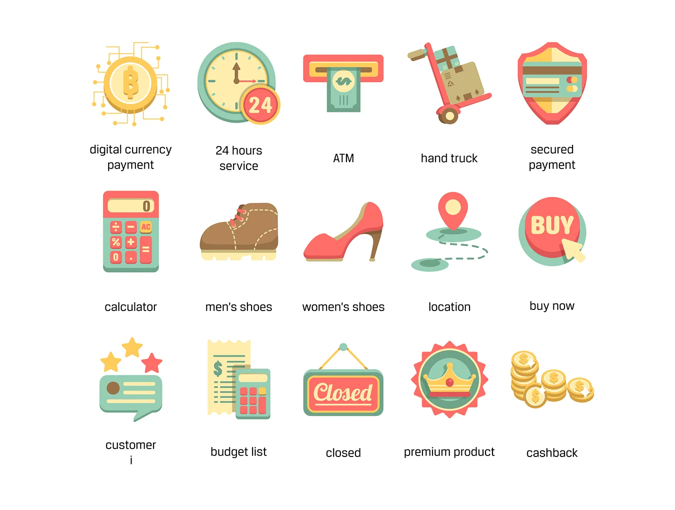 80 E-Commerce Retro Icons 4