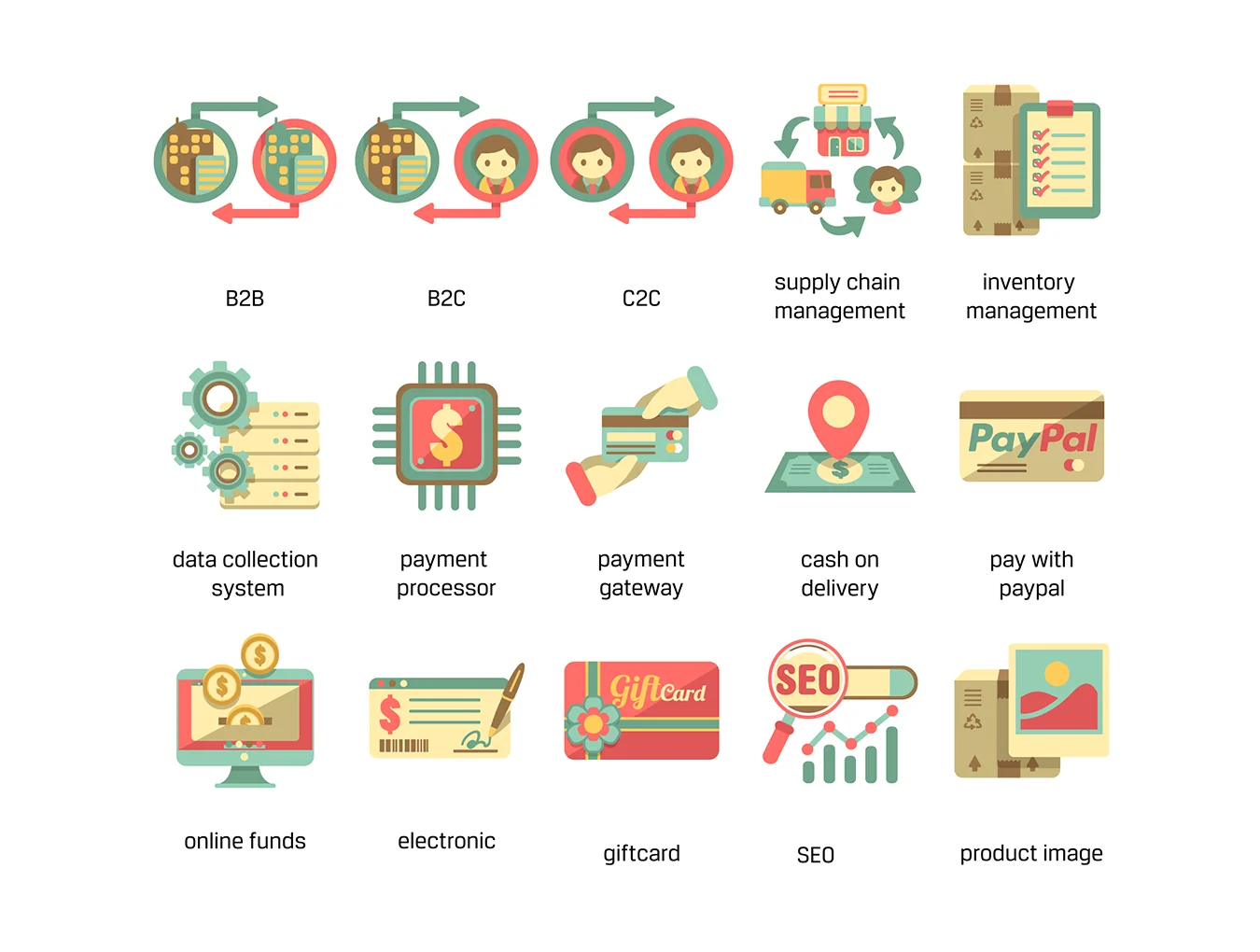 80 E-Commerce Retro Icons 6