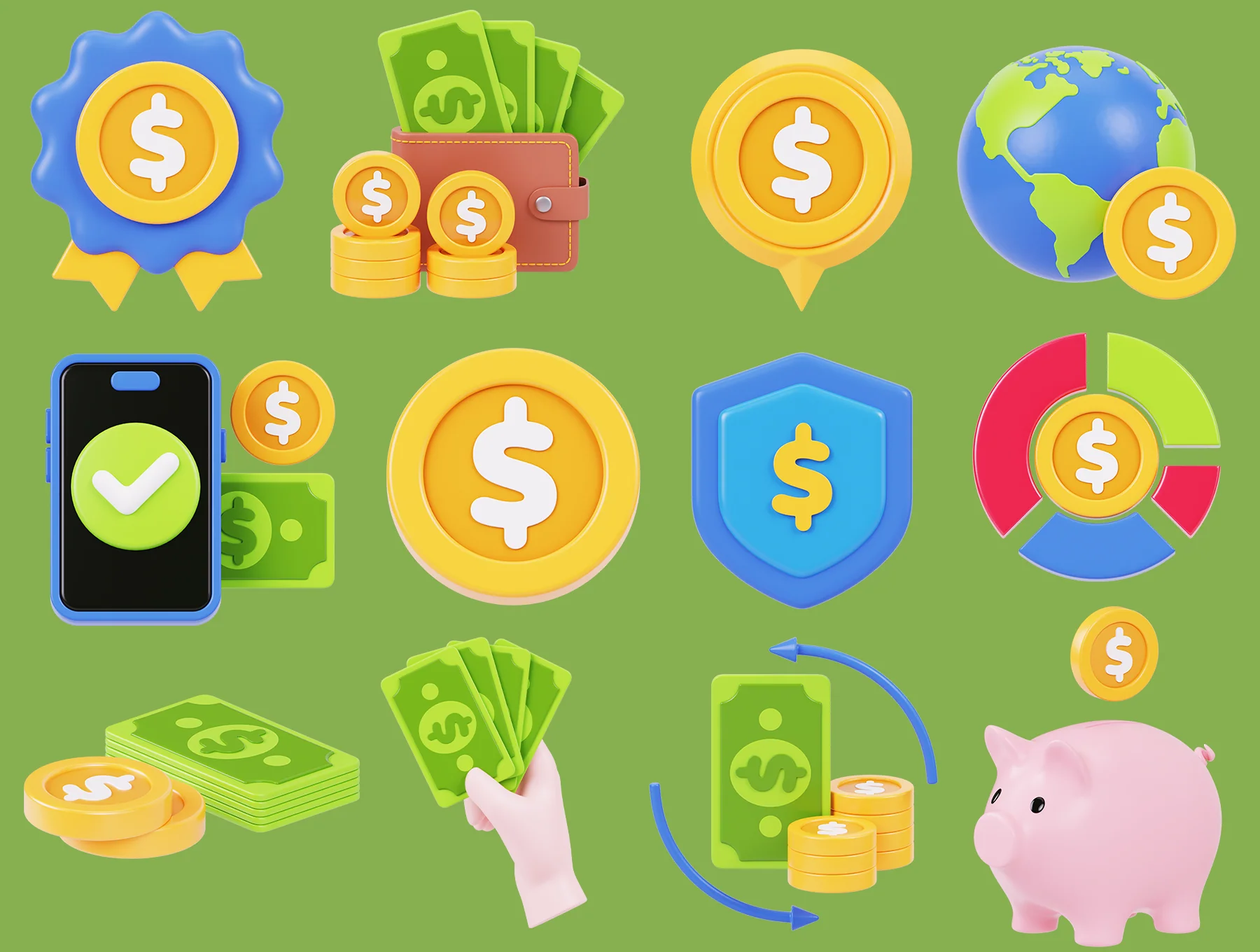 Economy 3D Icon Pack 5