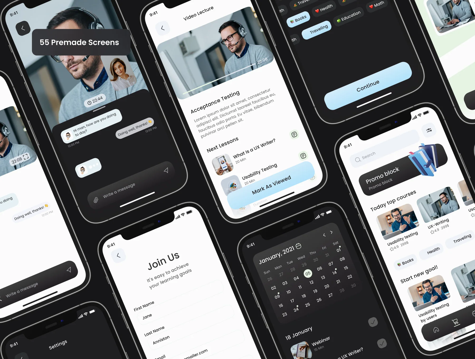 Ed-tech Learning App UI Design Kit v1.3 5