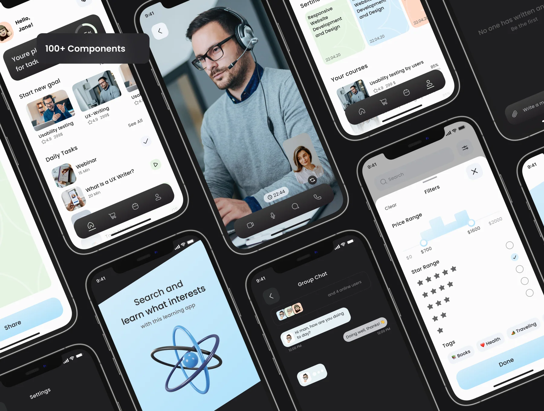 Ed-tech Learning App UI Design Kit v1.3 6