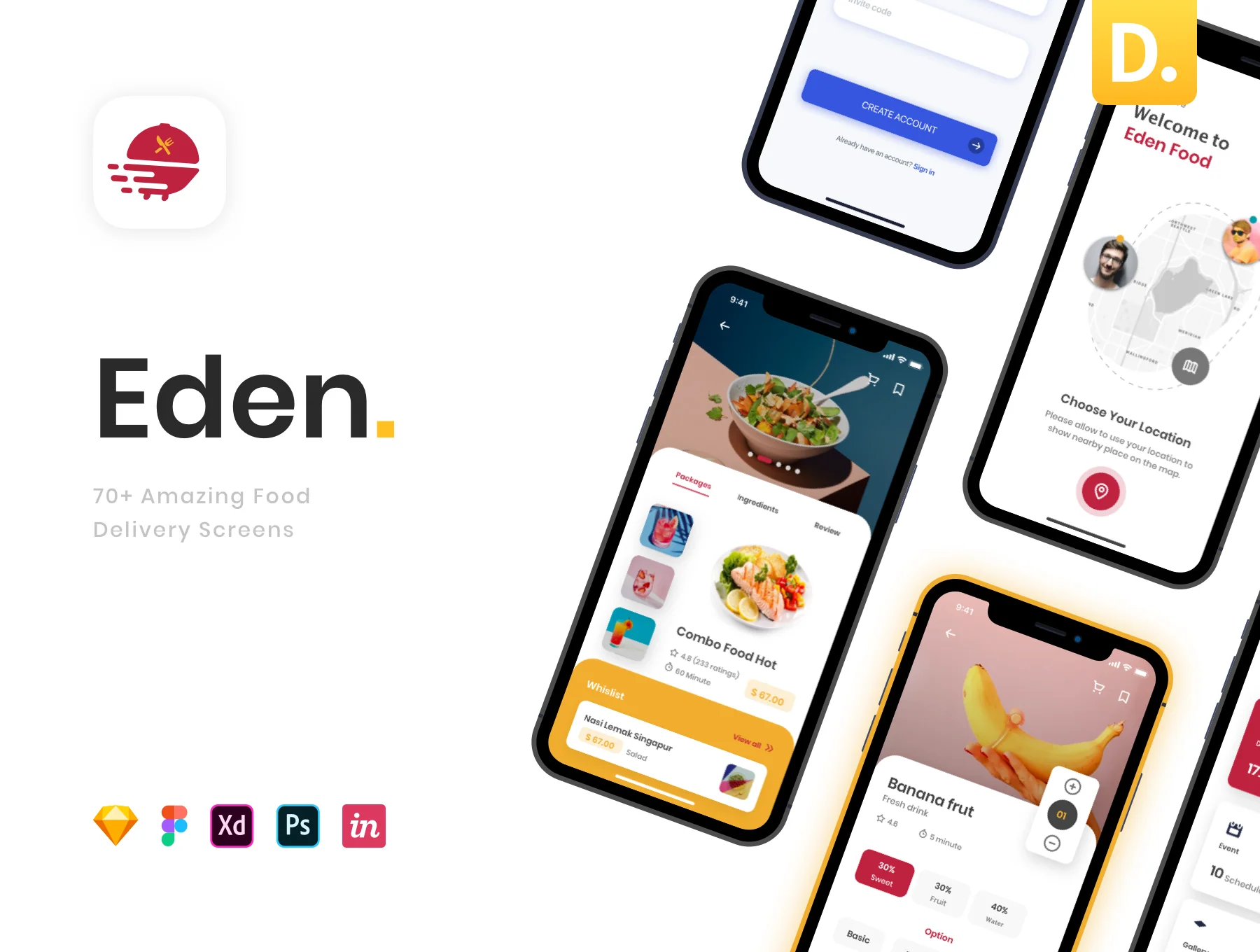 Eden - Food Delivery App UI Kit