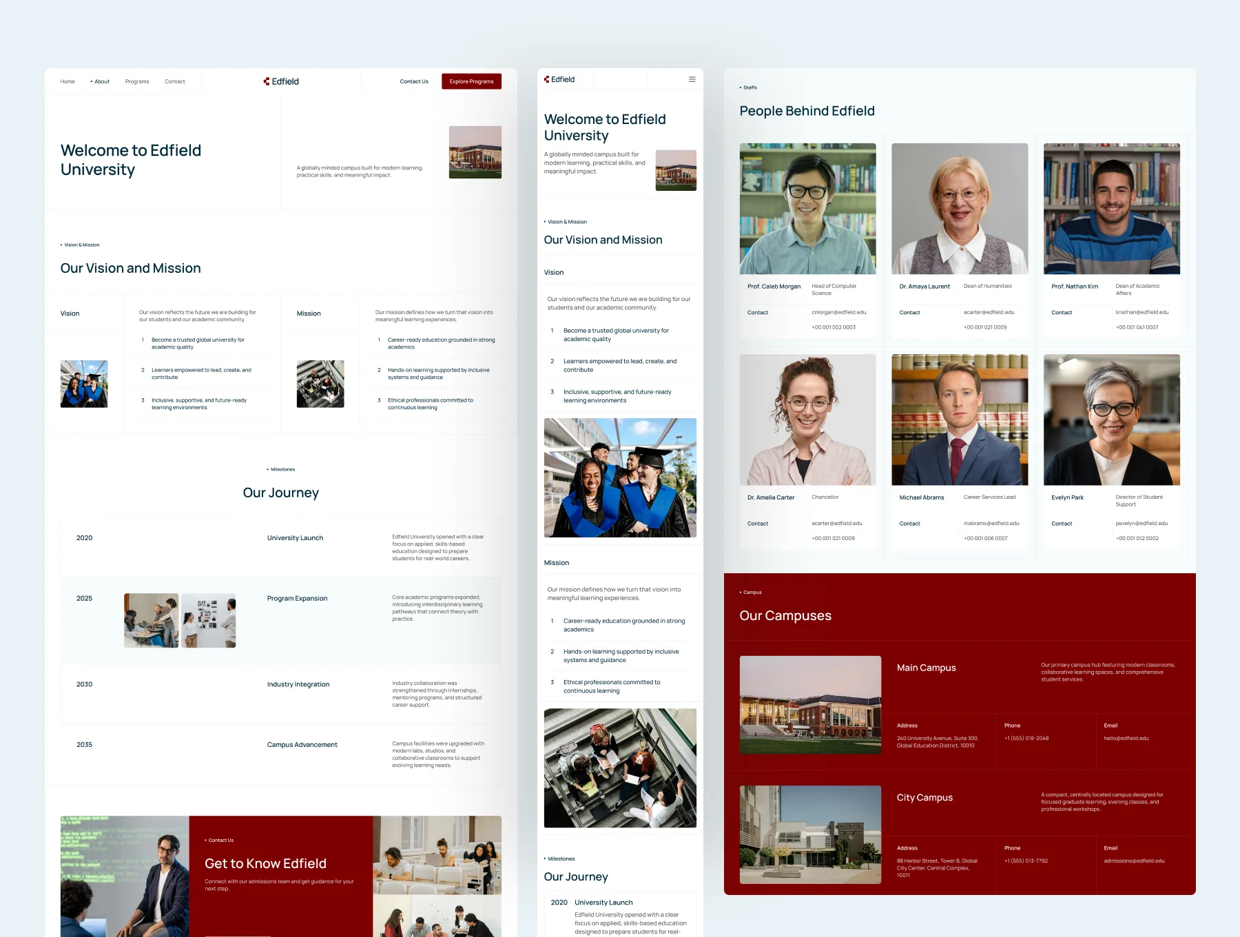 Edfield - University Website UI Figma Template 2