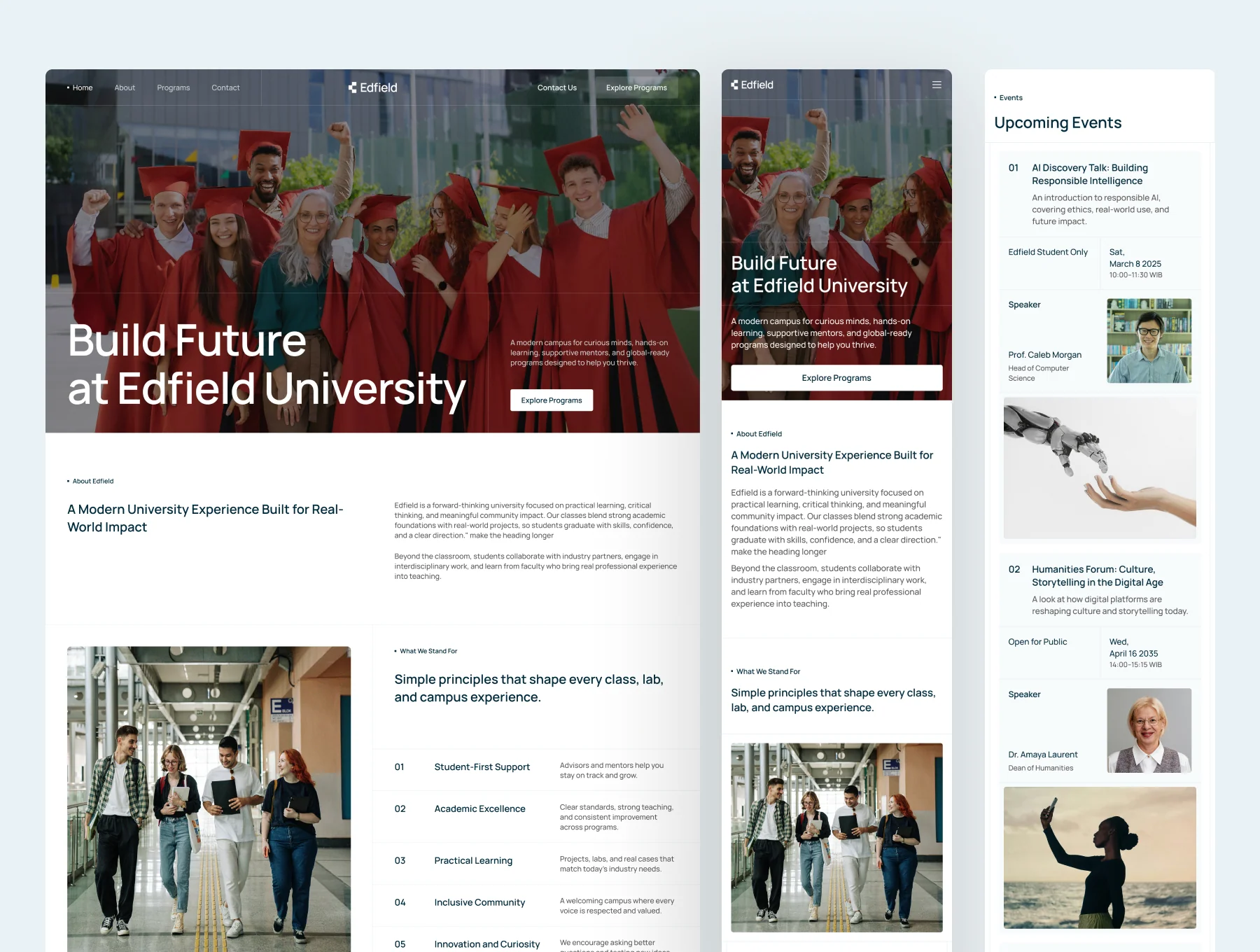 Edfield - University Website UI Figma Template 6