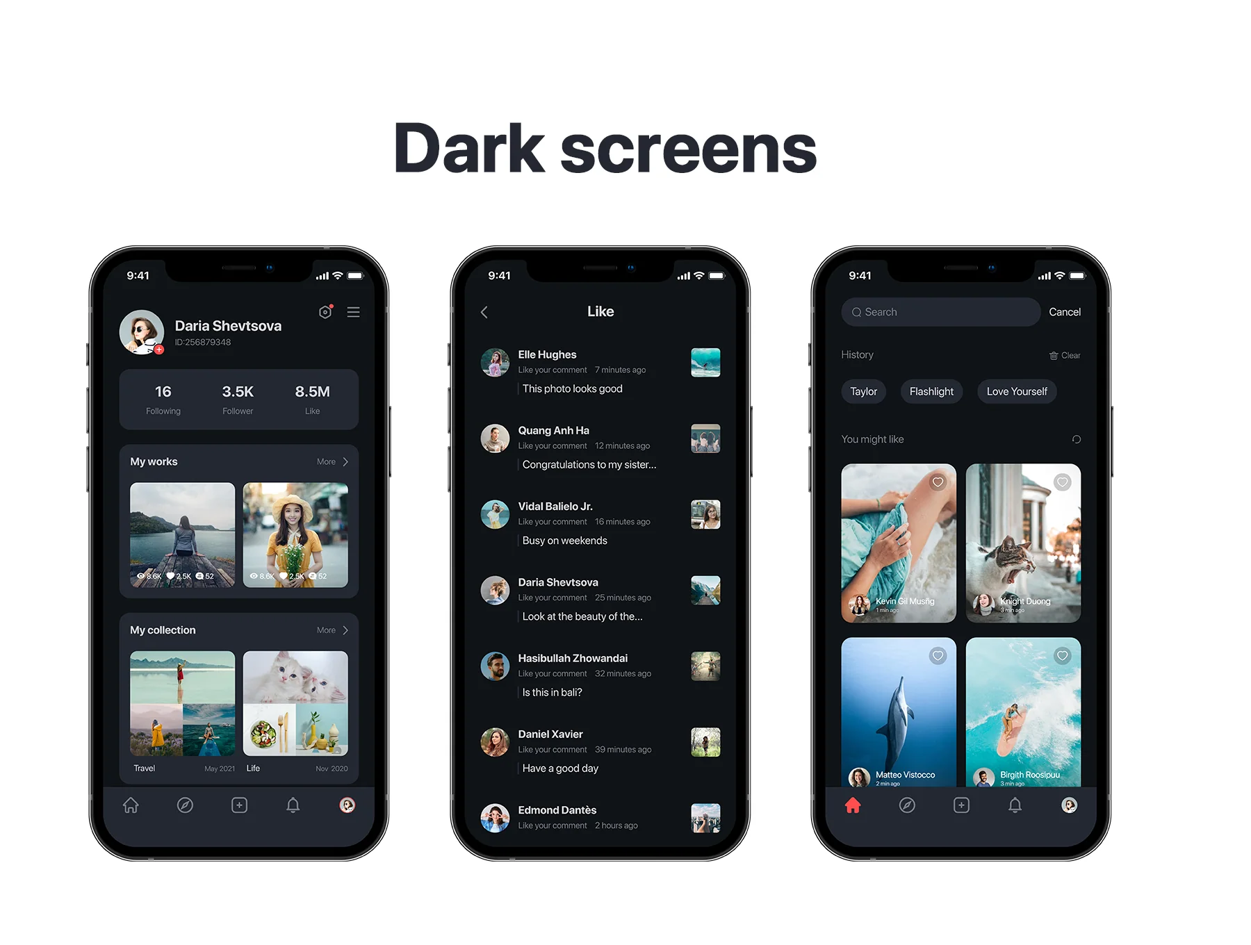 Social App iOS UI Kit 6
