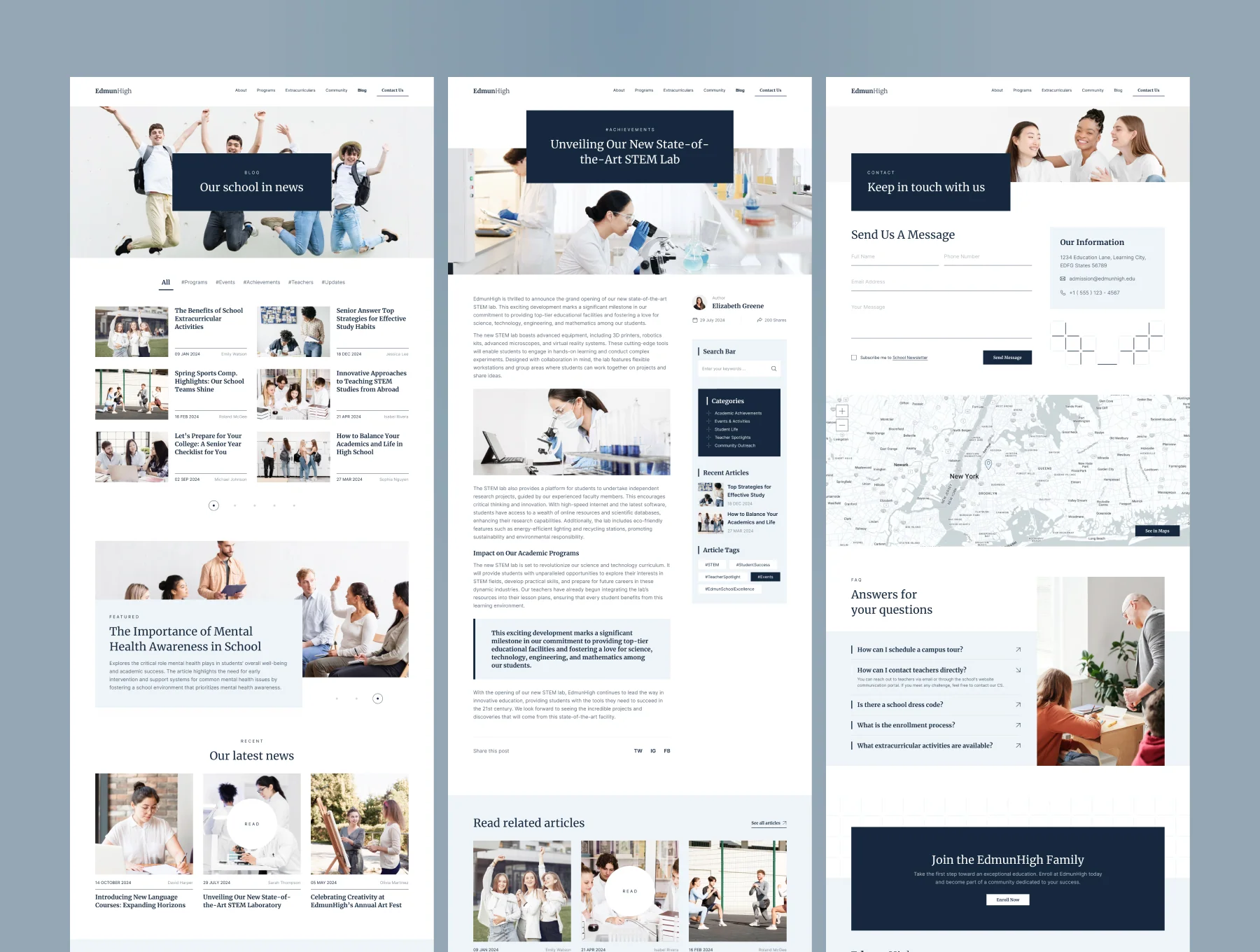 EdmunHigh - Senior High School Website 7