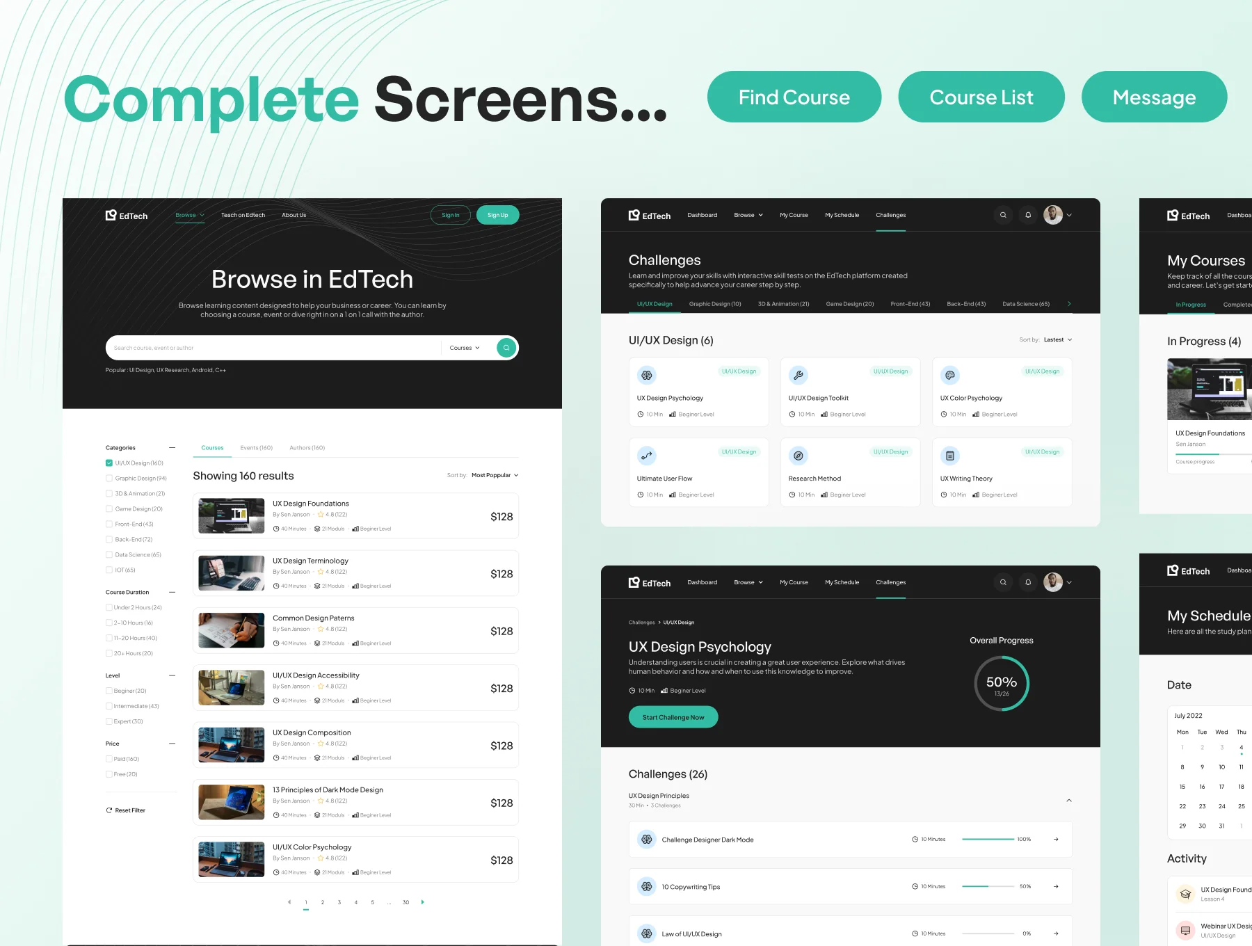 EdTech - Online Learning Startup Web UI Kit 5
