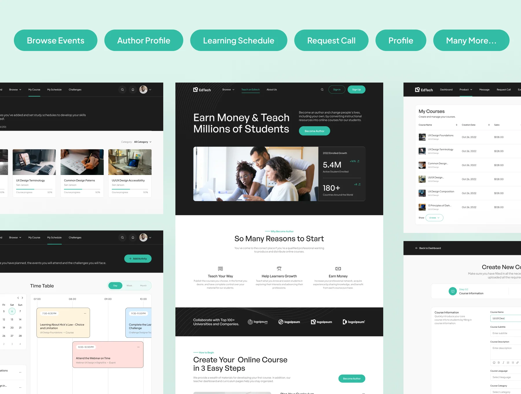 EdTech - Online Learning Startup Web UI Kit 6