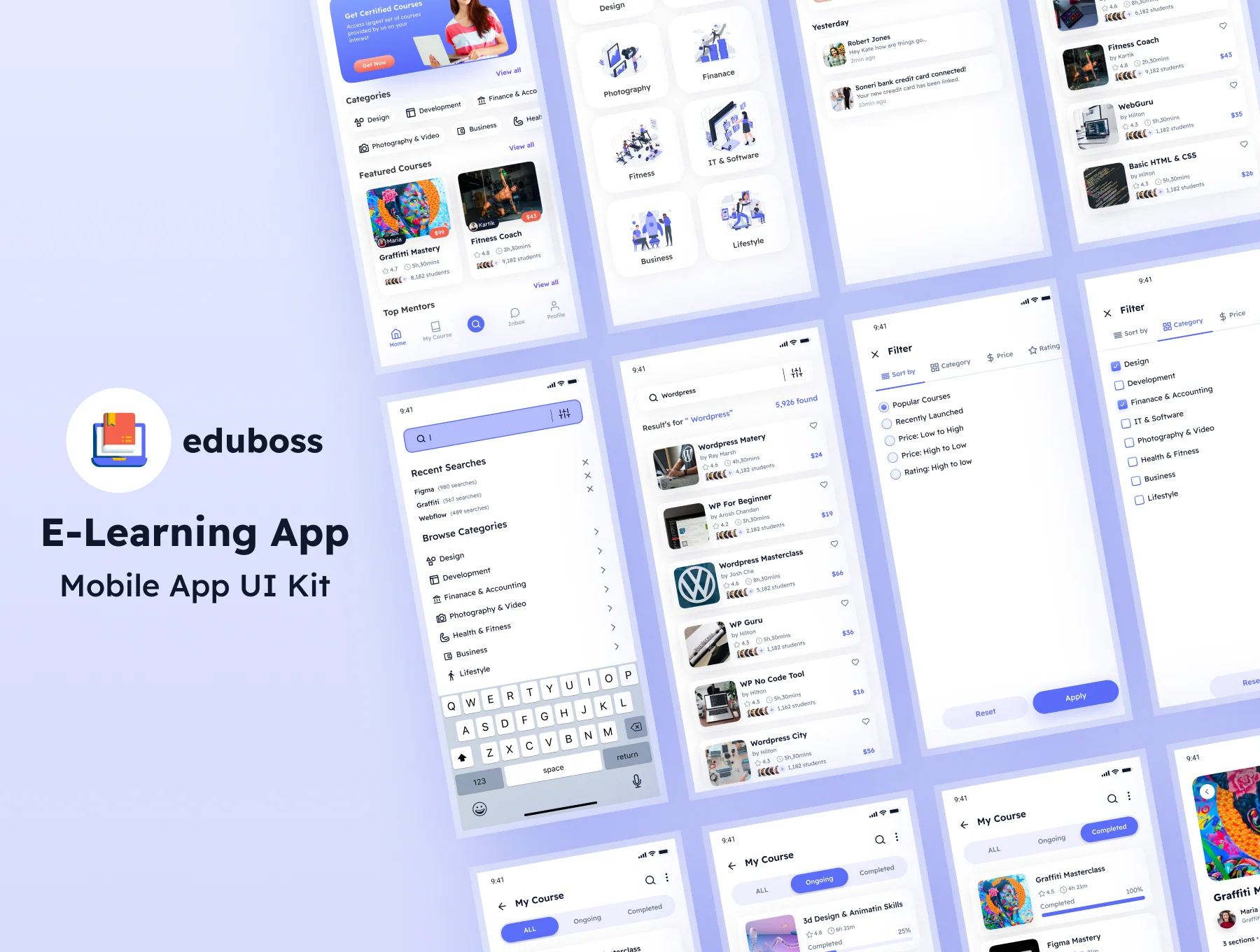 Eduboss E-Learning App UI Kit 6