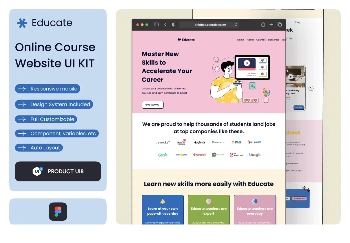 Educate: A Website Design for Online Learning