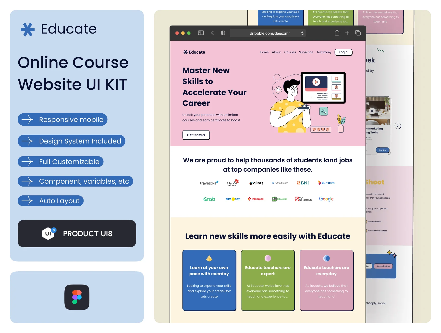 Educate: A Website Design for Online Learning