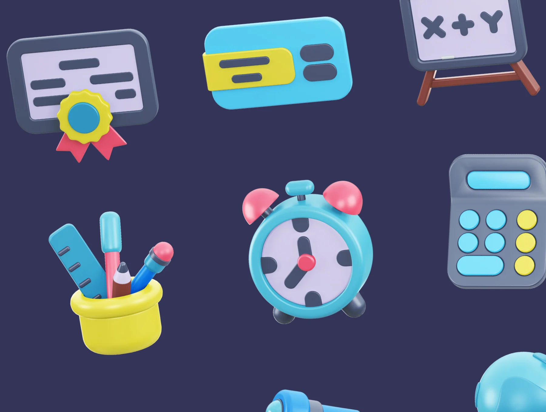 Education 3D icon pack 6