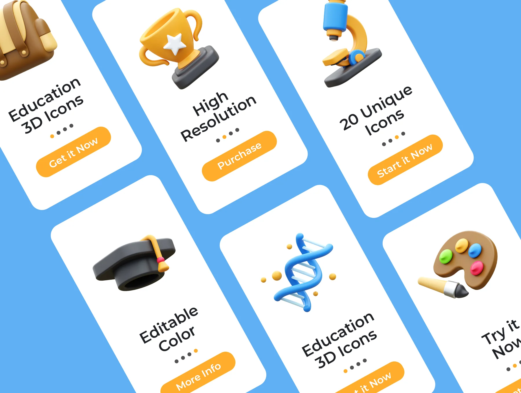 Education 3D Illustration Pack 5